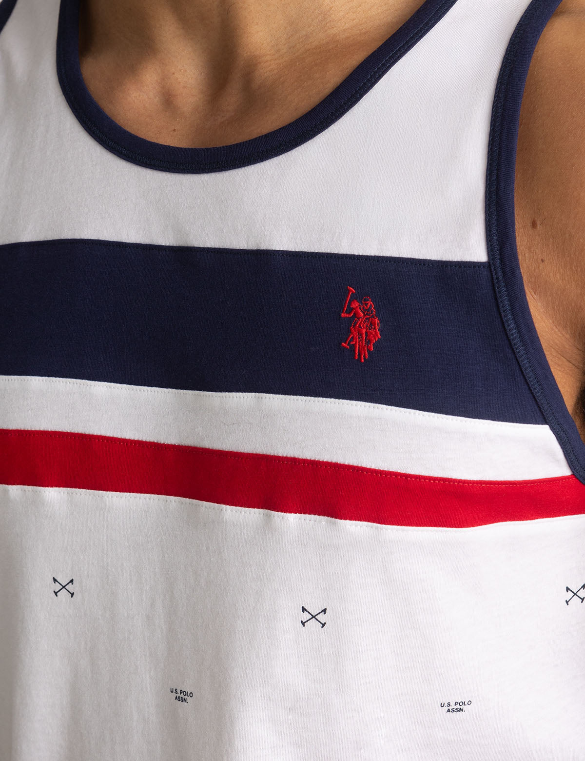 Color Block Jersey Muscle Tank | All Over Print Design