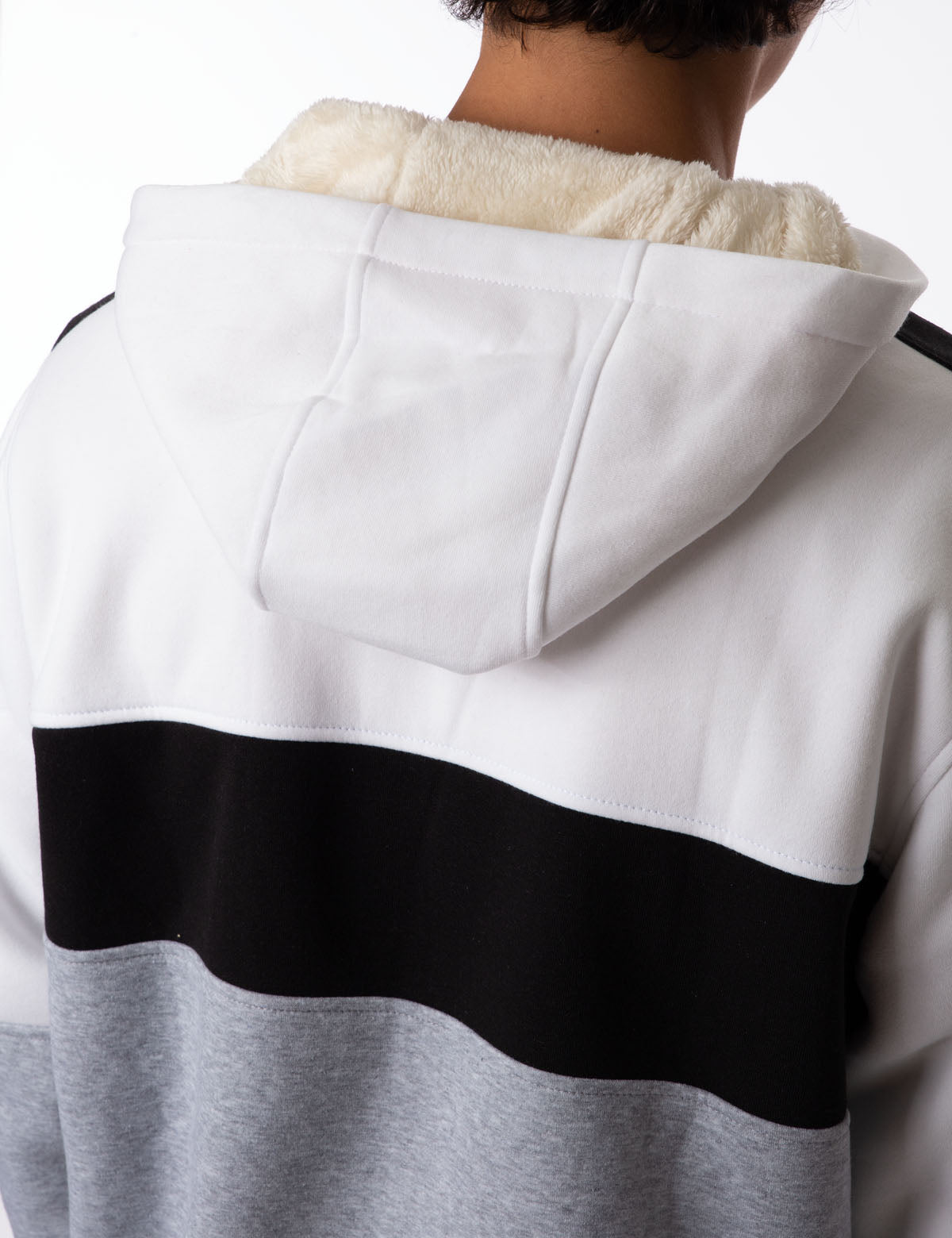 Colorblock Sherpa Hoodie with Logo & Kangaroo Pockets | U.S. Polo Assn