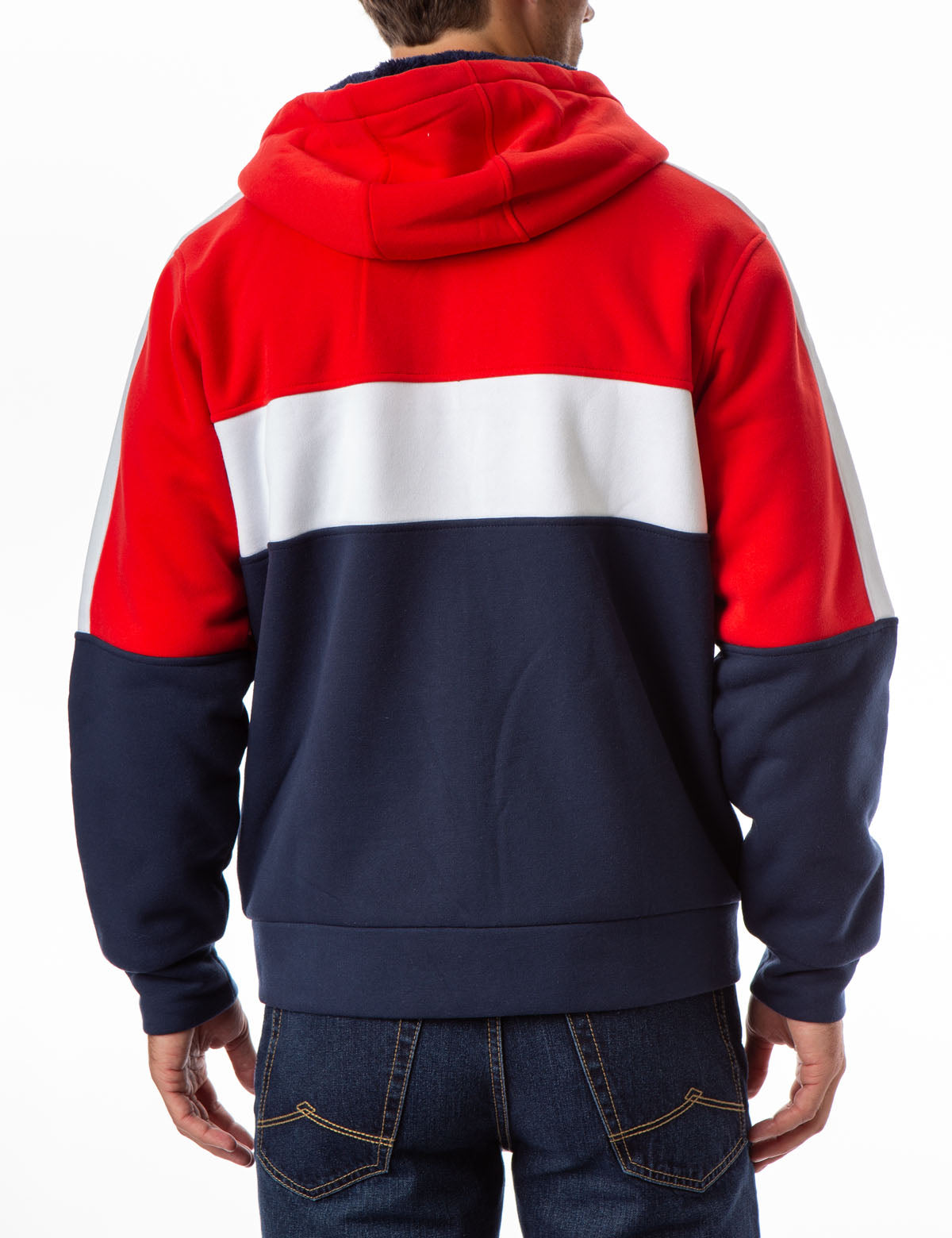 Colorblock Sherpa Hoodie with Logo & Kangaroo Pockets | U.S. Polo Assn