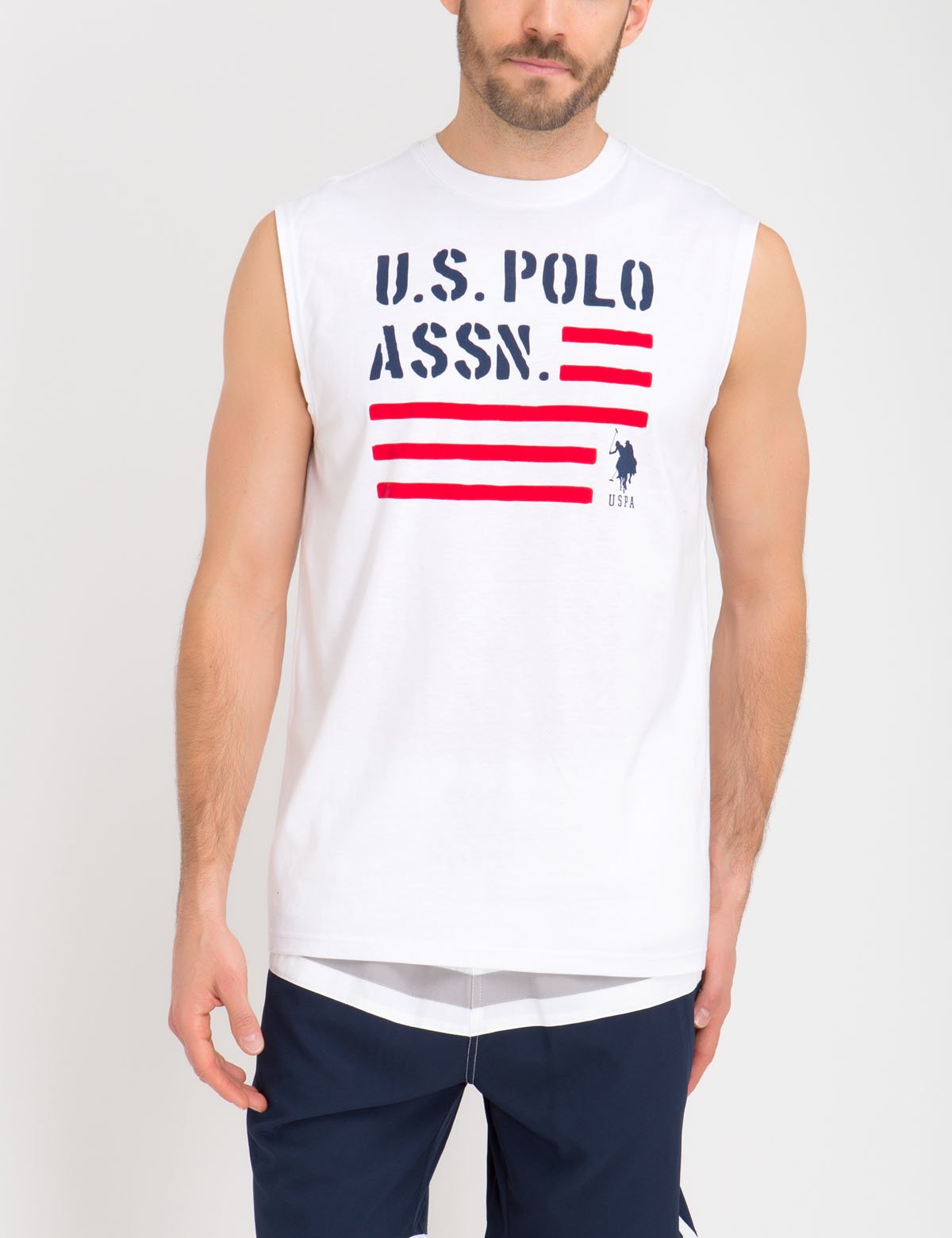 Americana Muscle Tank Top - Sleeveless Cotton Blend Tee | U.S. Polo Assn.