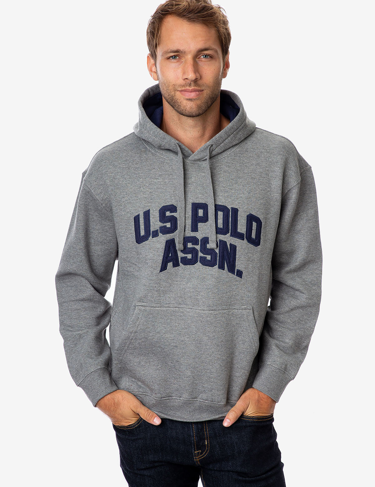 Collegiate Hoodie with Applique Logo & Kangaroo Pockets | U.S. Polo Assn.