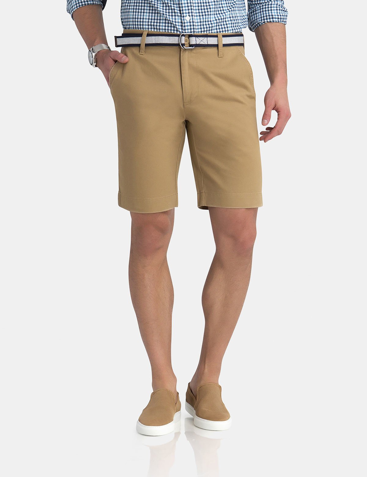 Men's Cotton Belted Shorts with Removable Belt | Hartford