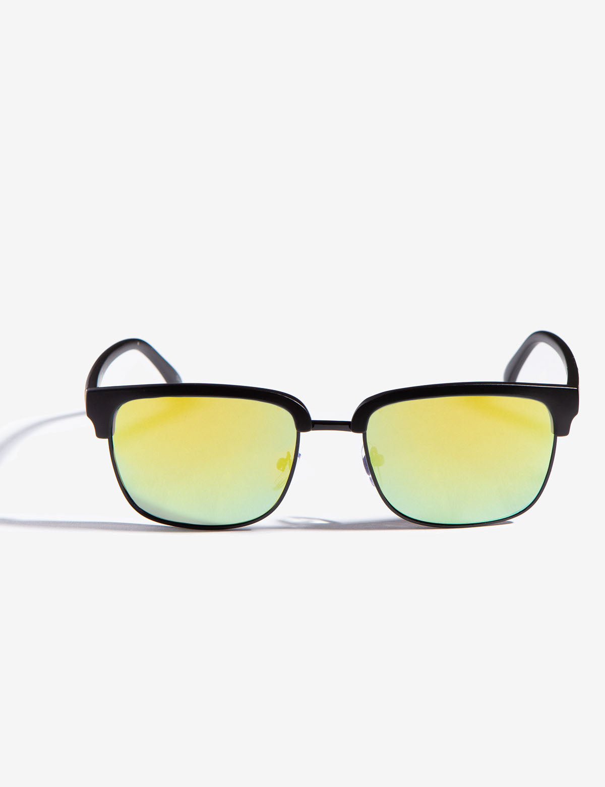 Rectangular Top Rim Aviator Sunglasses | Metal Frame
