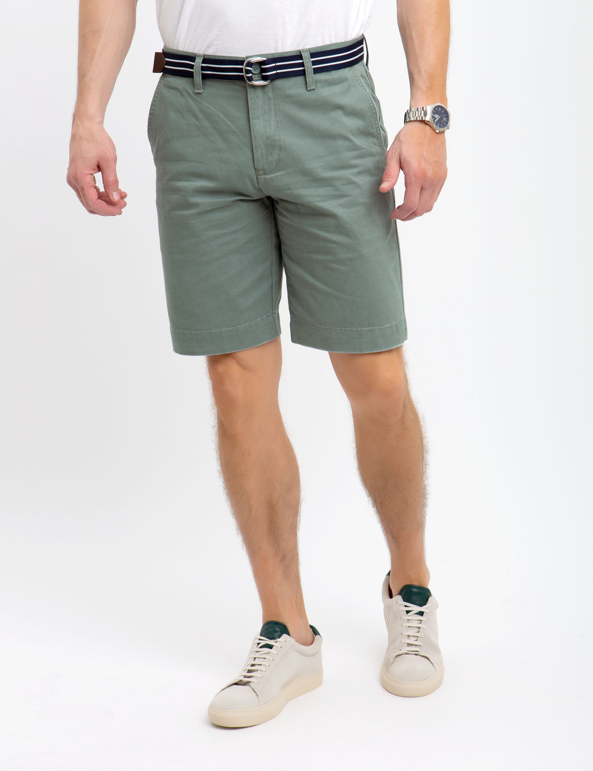 Men's Cotton Belted Shorts with Removable Belt | Hartford
