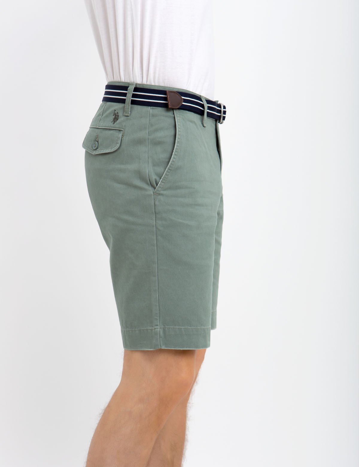 Men's Cotton Belted Shorts with Removable Belt | Hartford