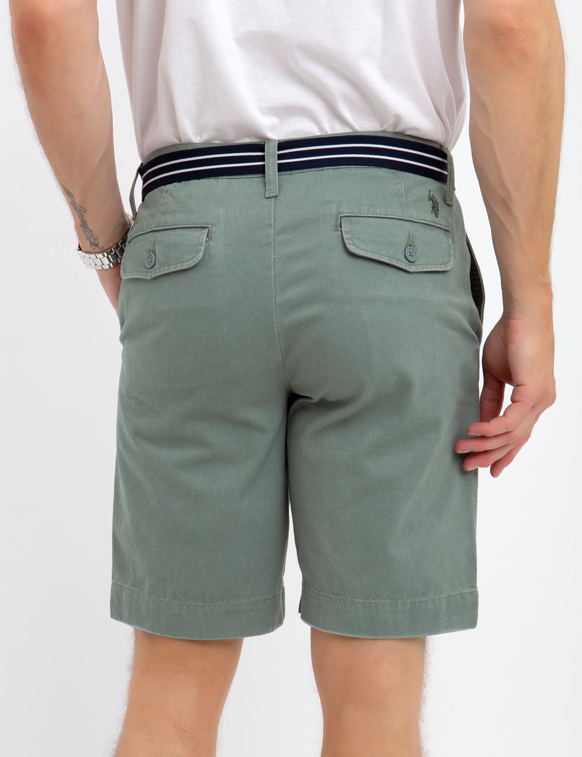 Men's Cotton Belted Shorts with Removable Belt | Hartford