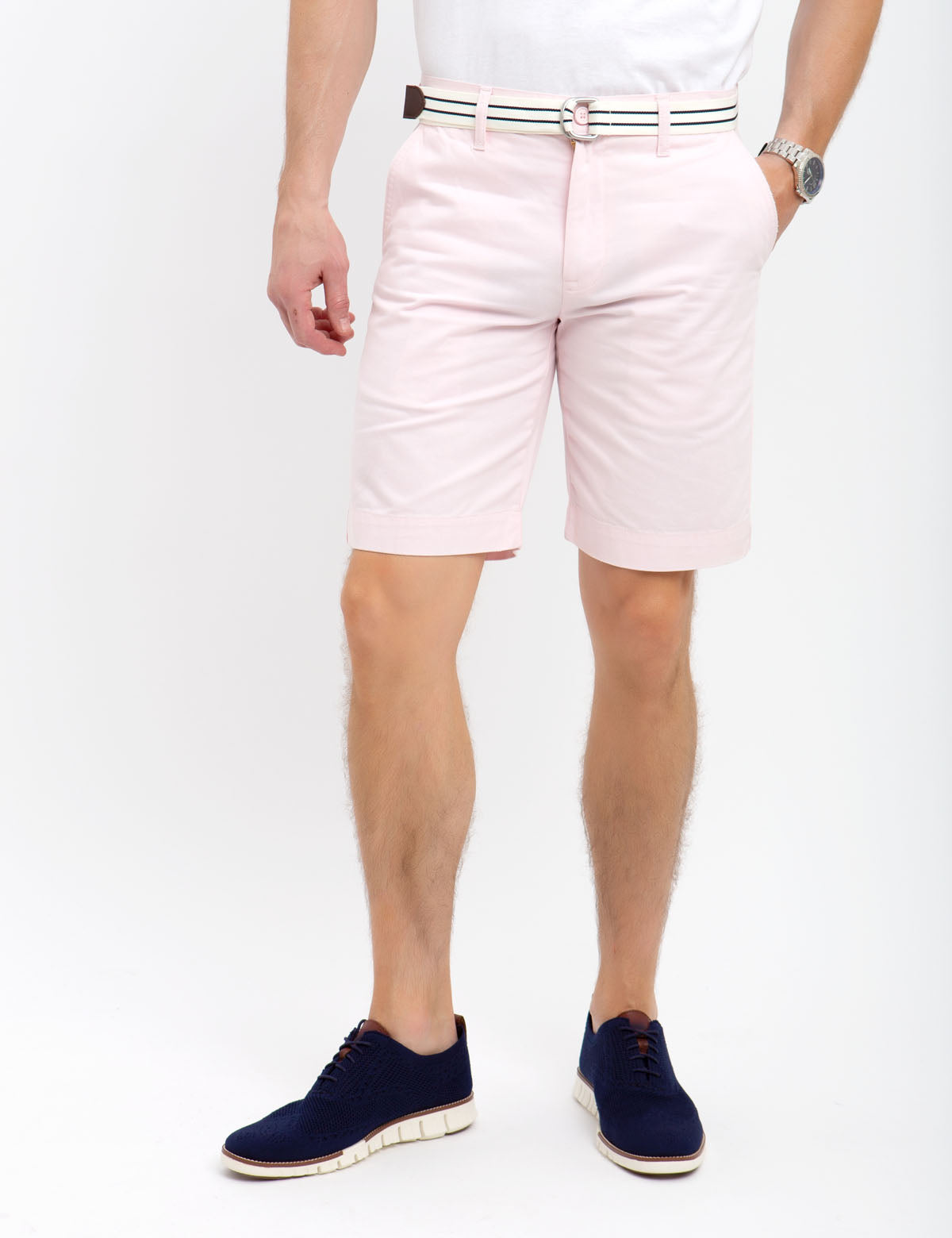 Men's Cotton Belted Shorts with Removable Belt | Hartford