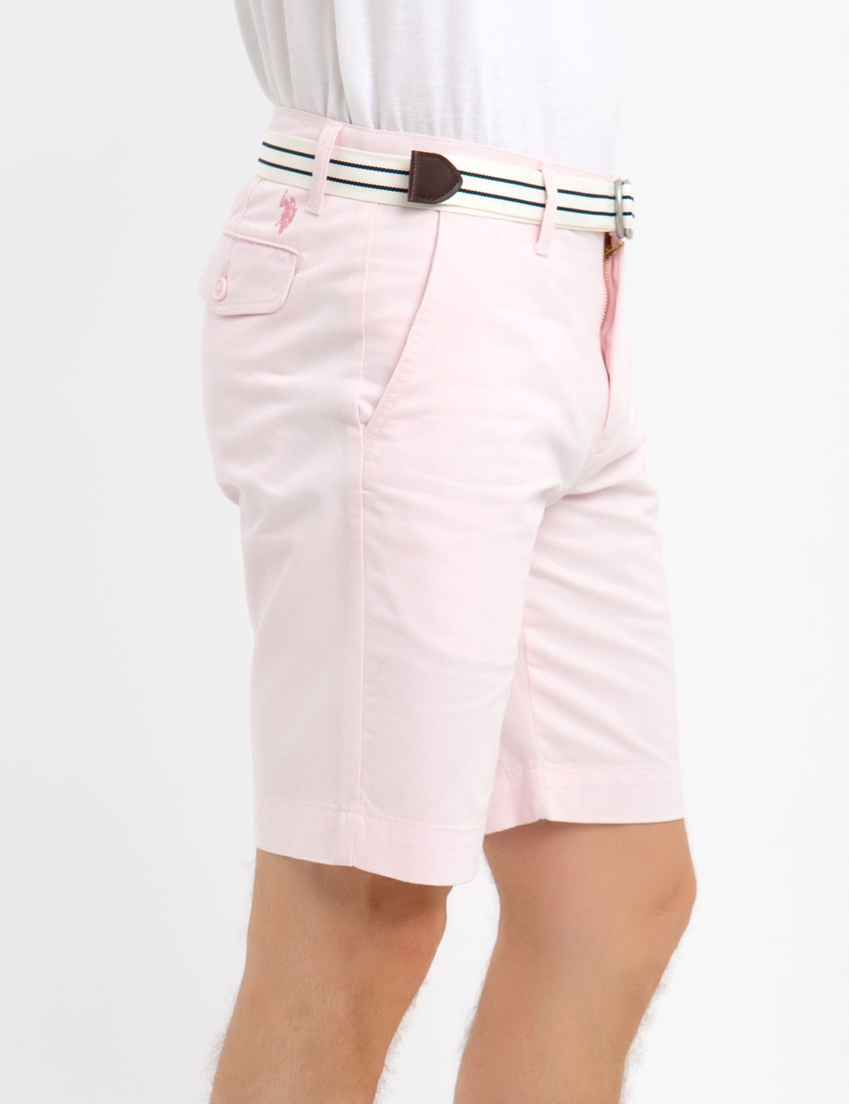 Men's Cotton Belted Shorts with Removable Belt | Hartford