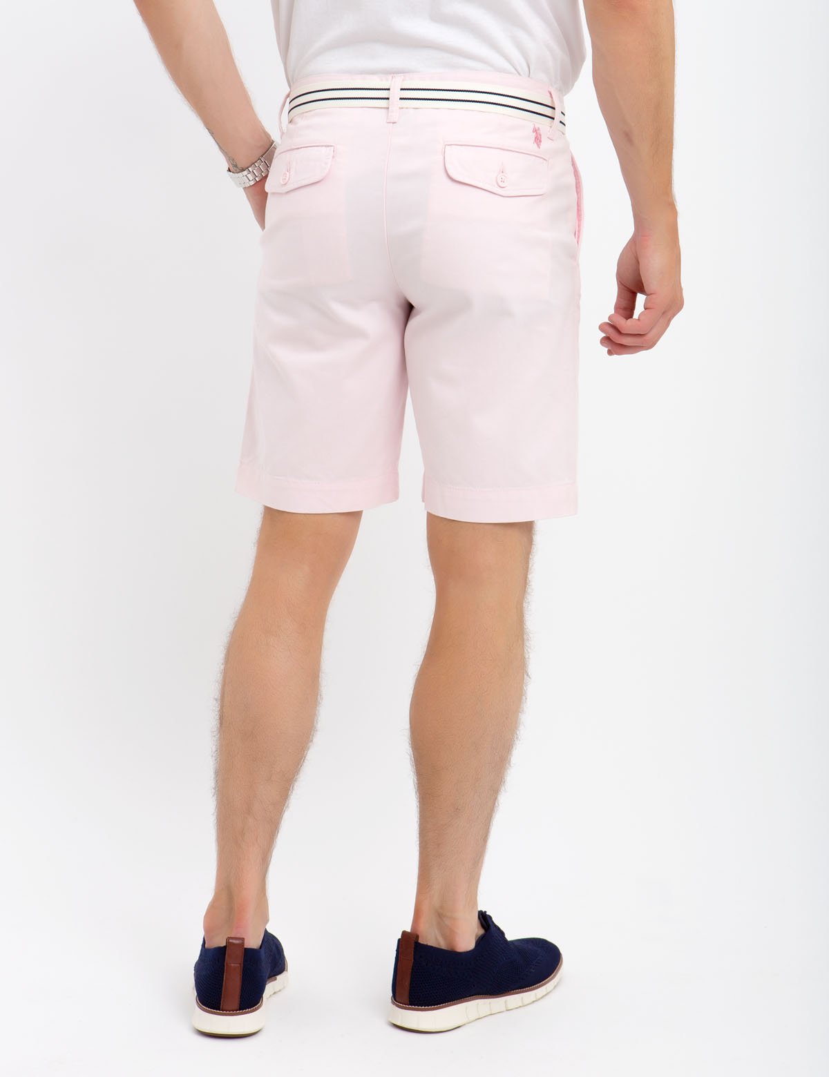 Men's Cotton Belted Shorts with Removable Belt | Hartford