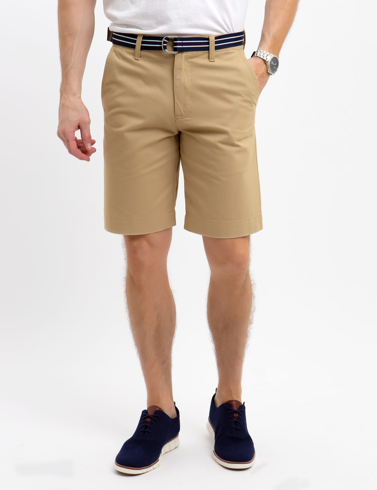 Men's Cotton Belted Shorts with Removable Belt | Hartford