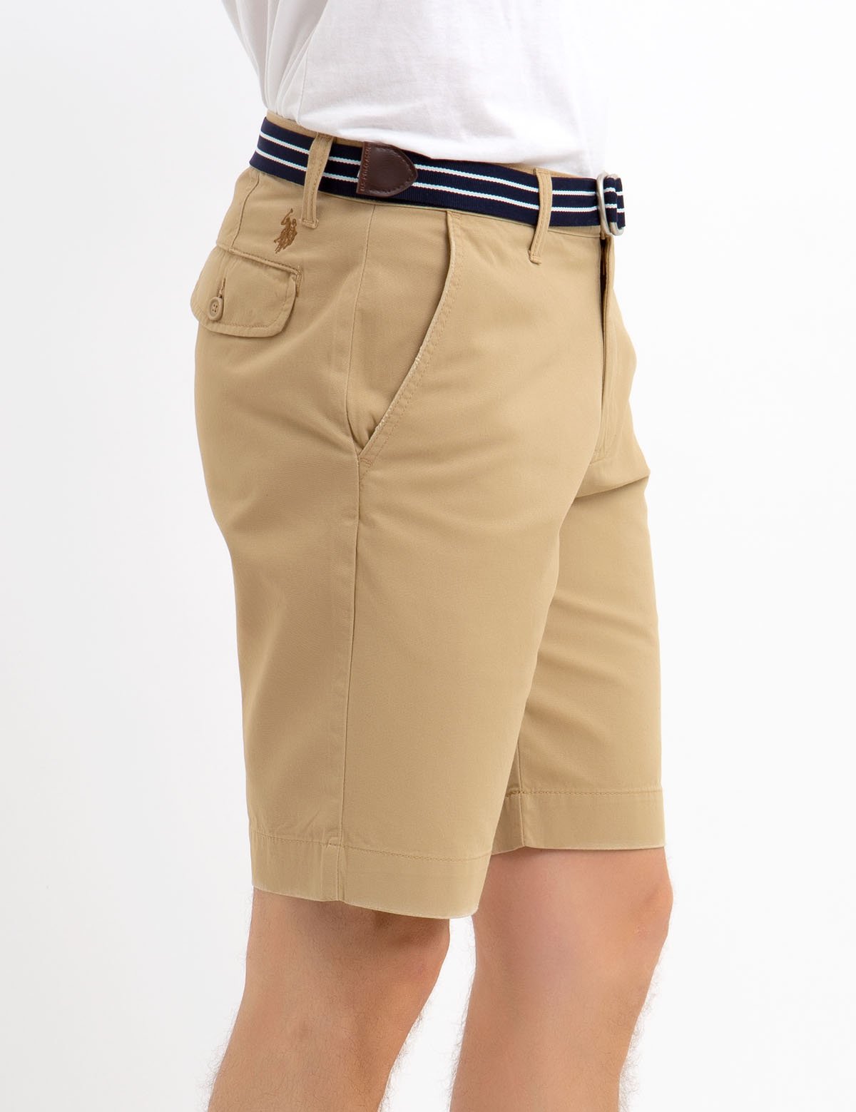 Men's Cotton Belted Shorts with Removable Belt | Hartford
