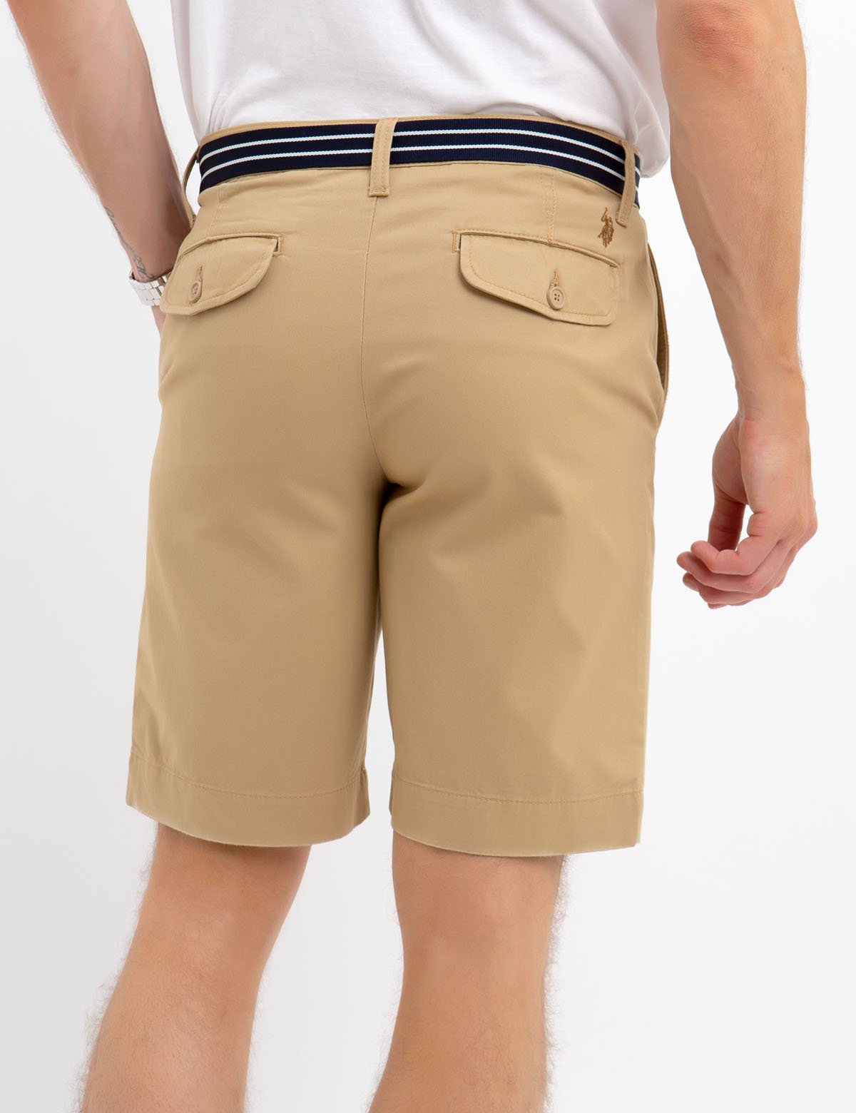Men's Cotton Belted Shorts with Removable Belt | Hartford