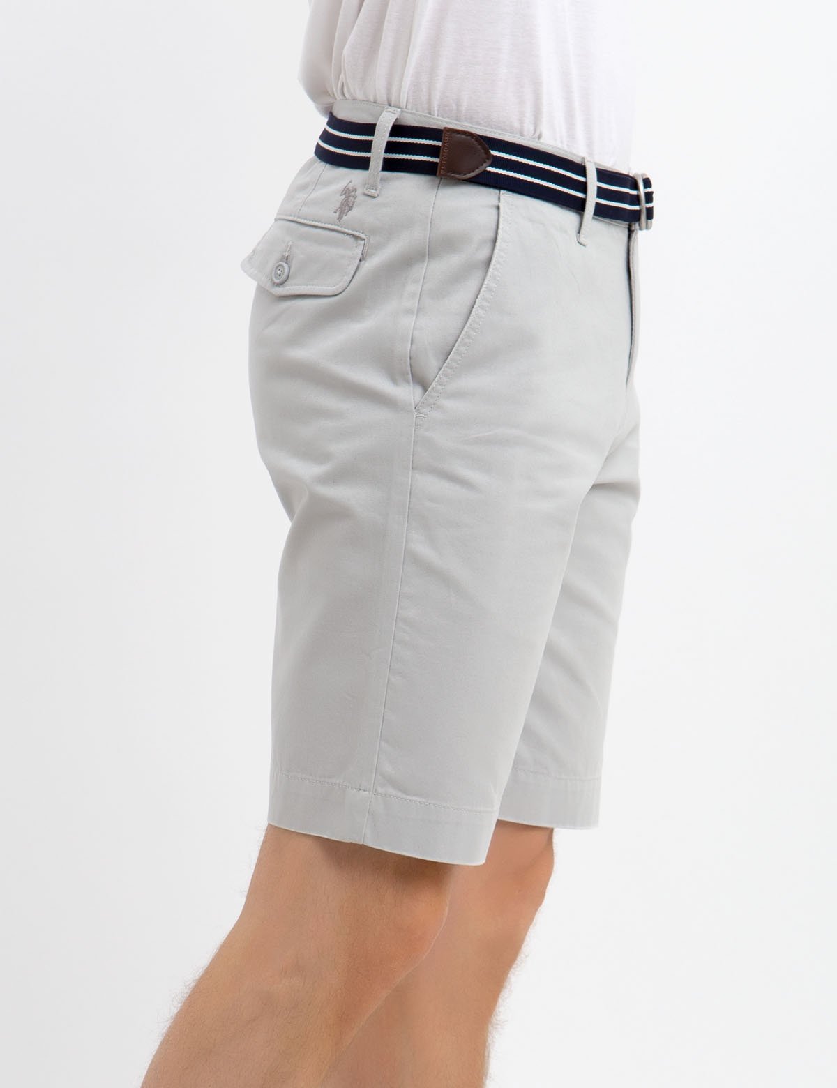 Men's Cotton Belted Shorts with Removable Belt | Hartford