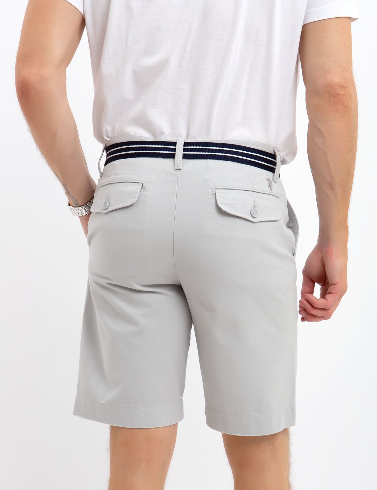 Men's Cotton Belted Shorts with Removable Belt | Hartford