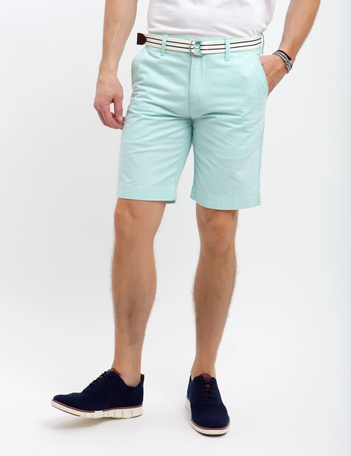 Men's Cotton Belted Shorts with Removable Belt | Hartford