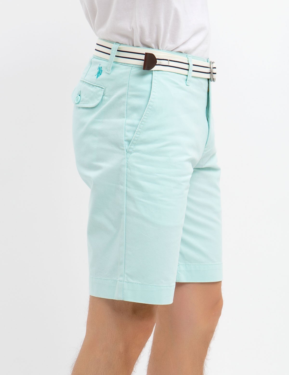 Men's Cotton Belted Shorts with Removable Belt | Hartford