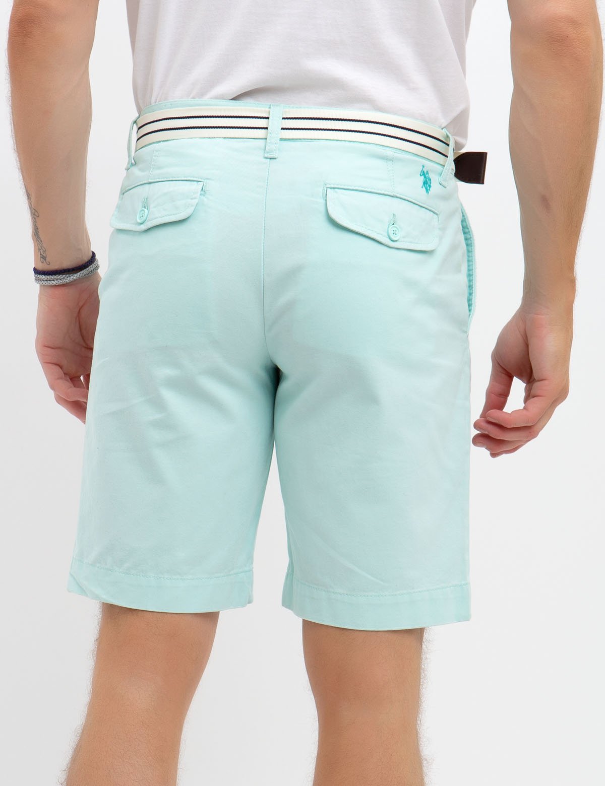 Men's Cotton Belted Shorts with Removable Belt | Hartford