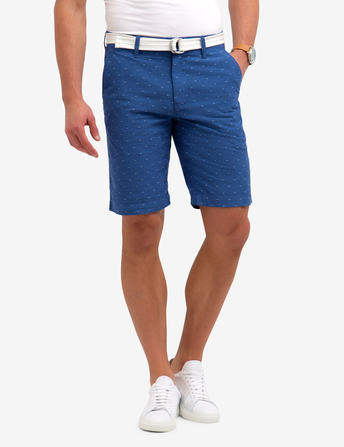 Swiss Dot Belted Shorts for Women | Casual Summer Style