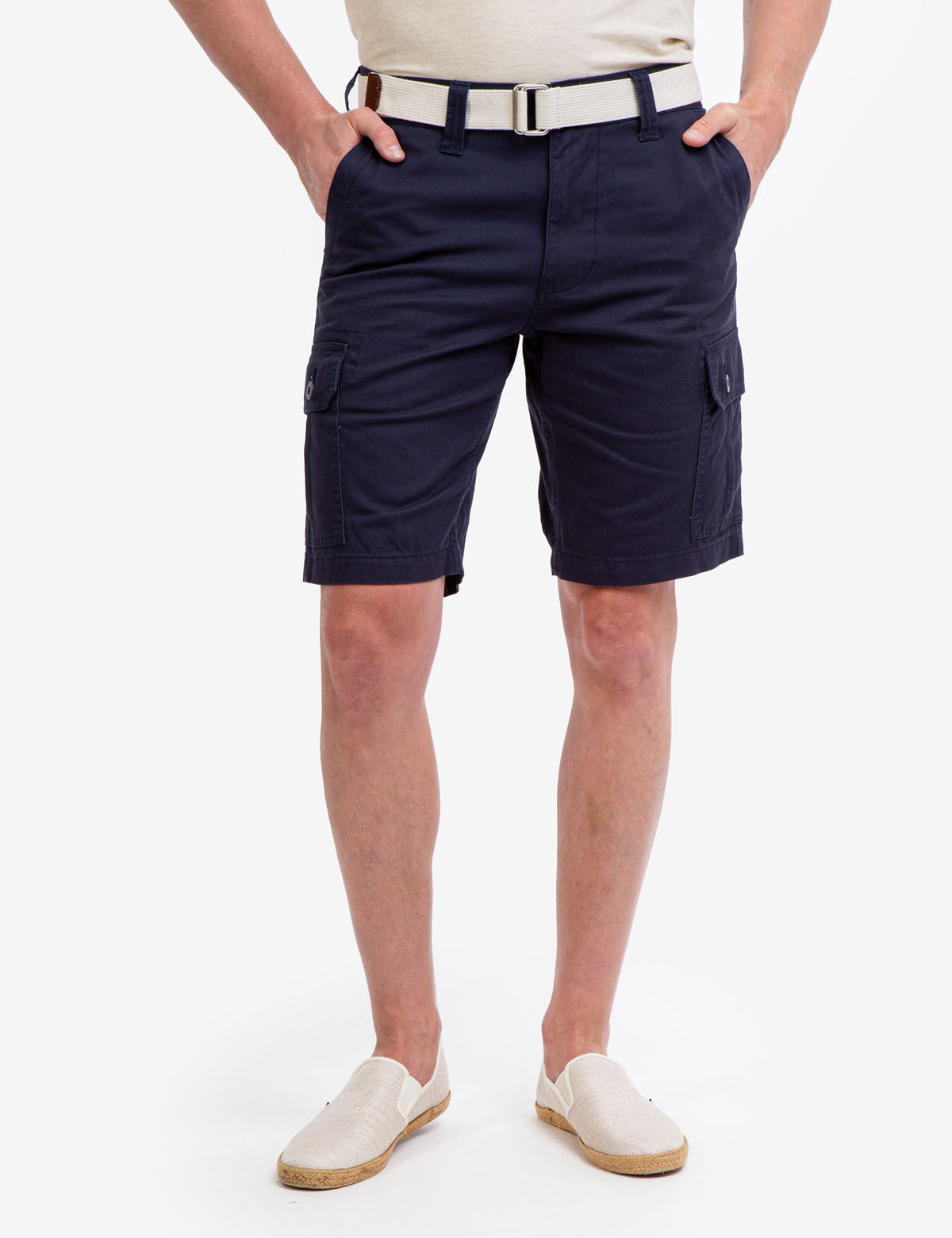 Men's Belted Twill Cargo Shorts | Durable & Stylish