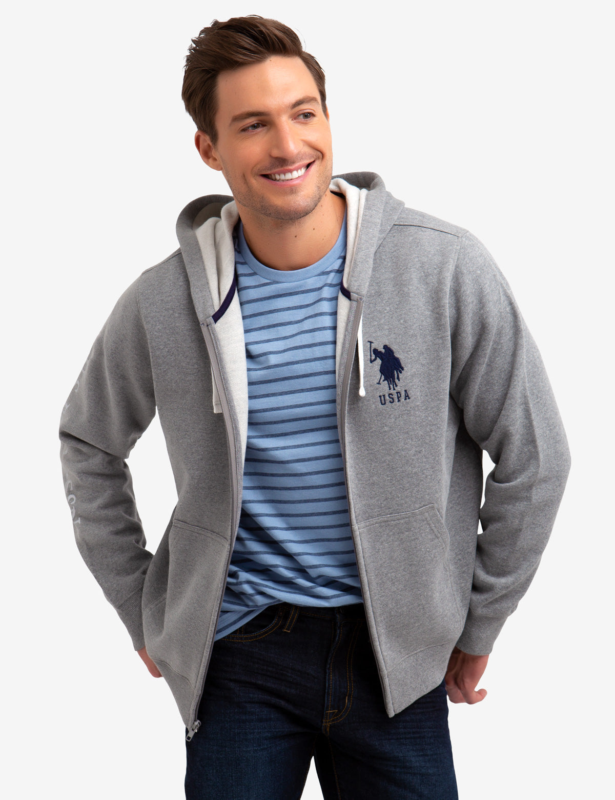 Men's Hooded Sweatshirt with Large Embroidered Logo & Kangaroo Pockets | U.S. POLO ASSN.