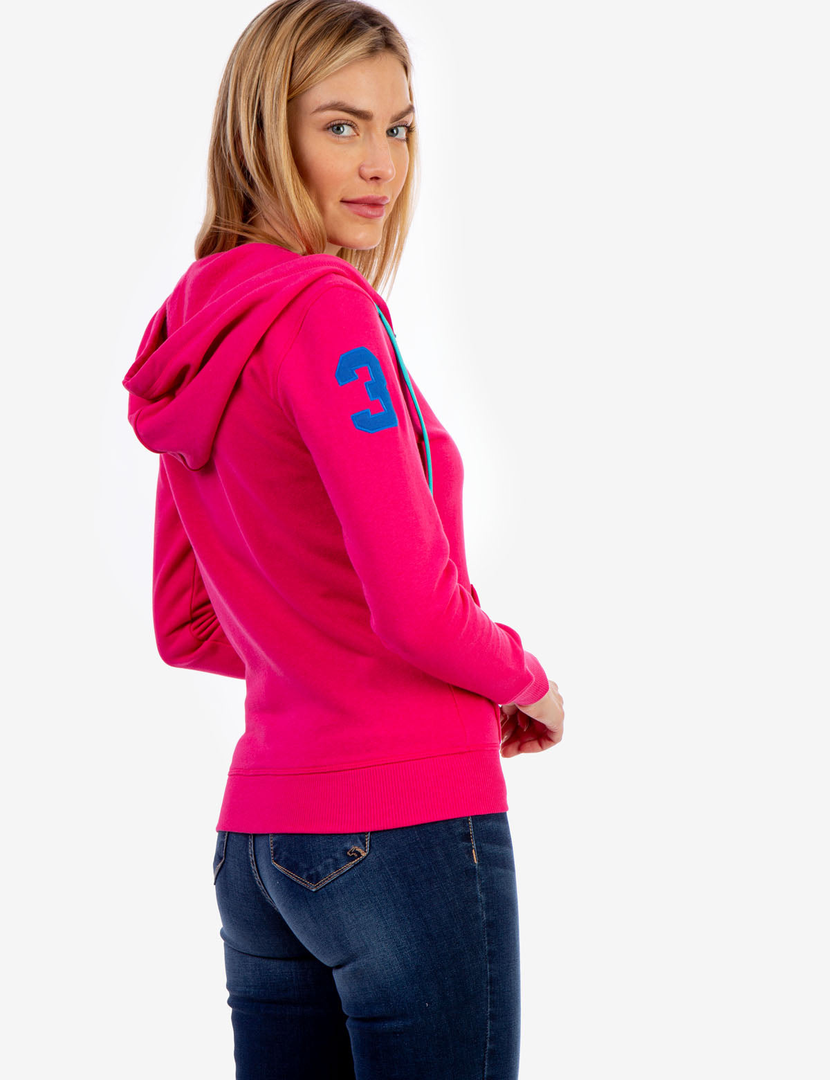 Logo Zip Front Hoodie with Kangaroo Pockets & Adjustable Hood