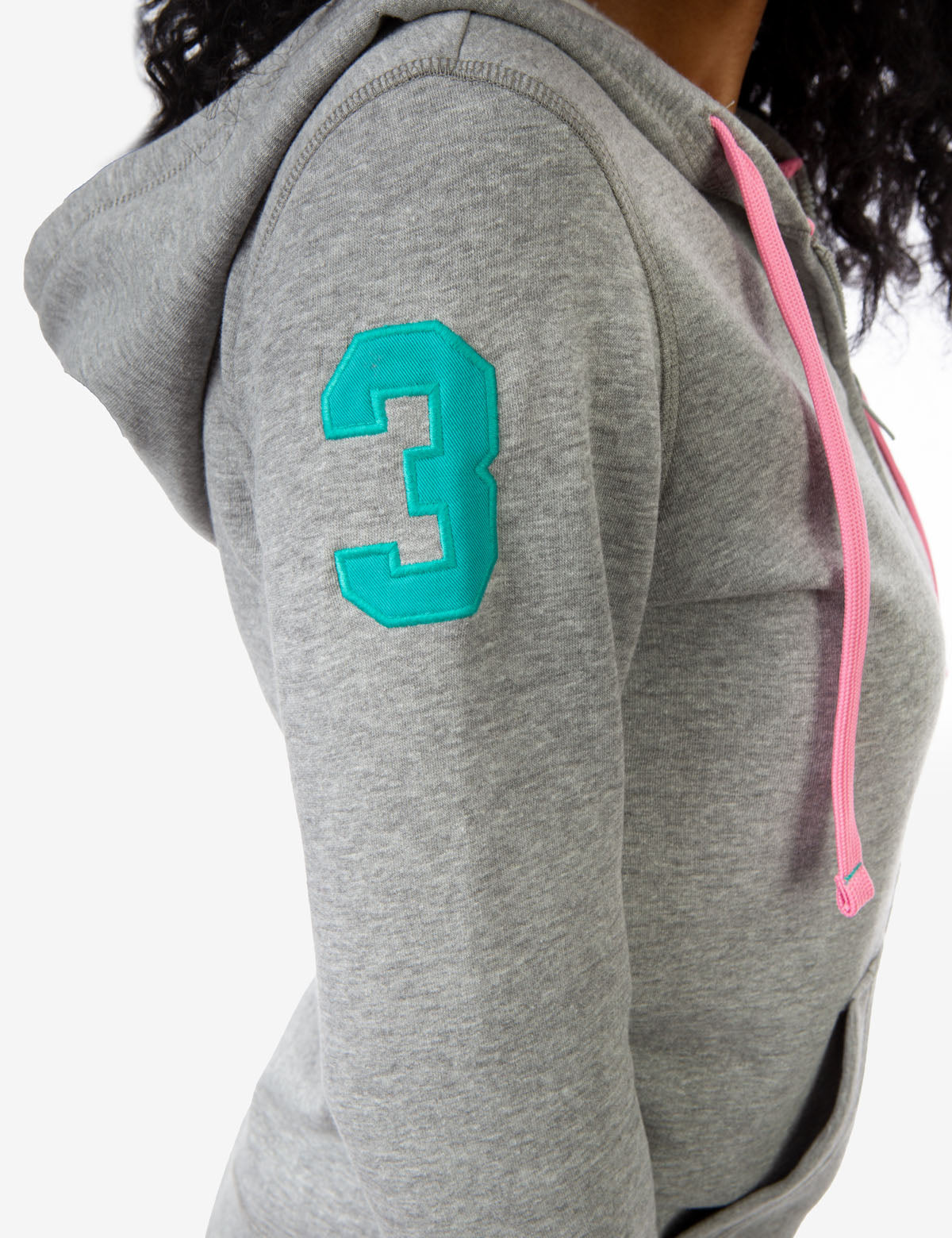 Logo Zip Front Hoodie with Kangaroo Pockets & Adjustable Hood
