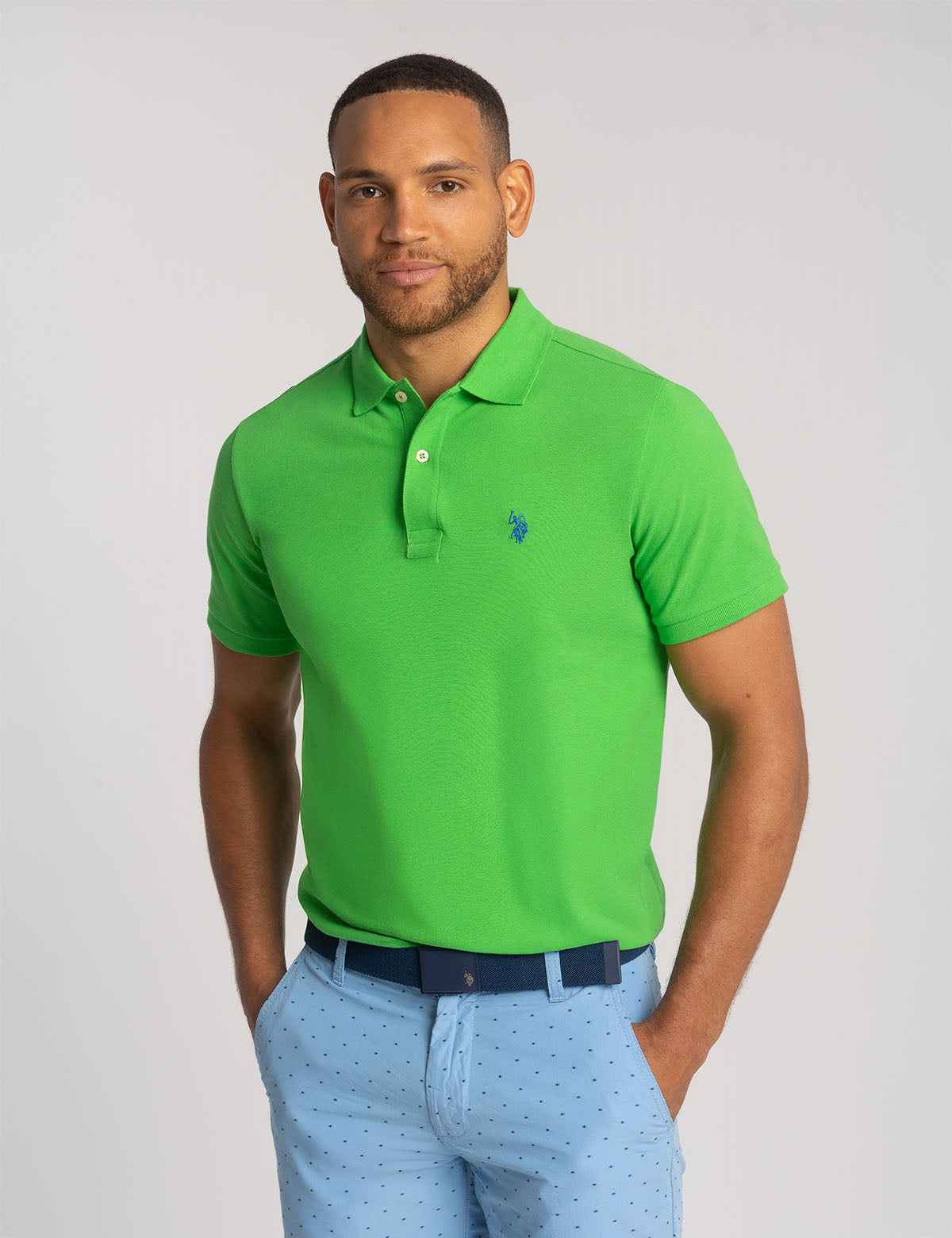 Men's Solid Pique Polo Shirt with Small Logo | Casual Wear