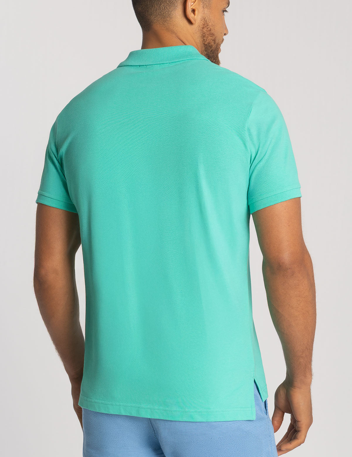 Men's Solid Pique Polo Shirt with Small Logo | Casual Wear