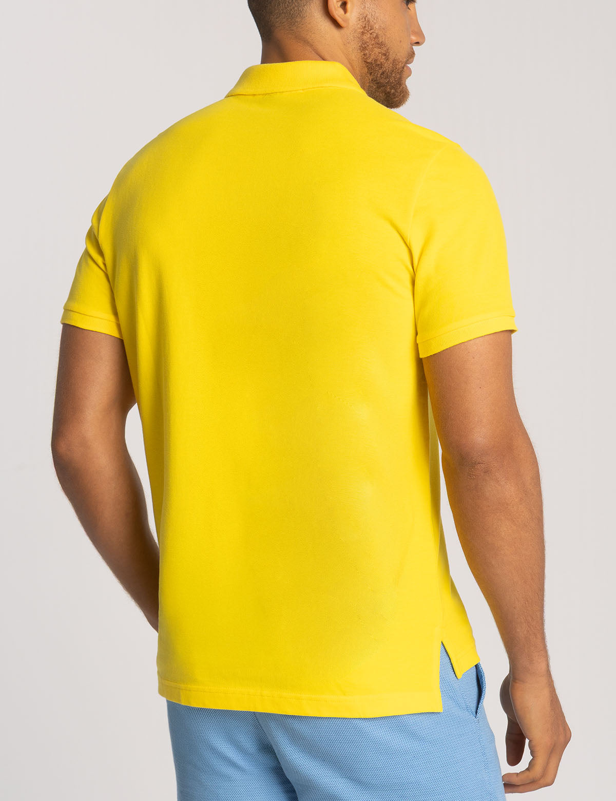Men's Solid Pique Polo Shirt with Small Logo | Casual Wear