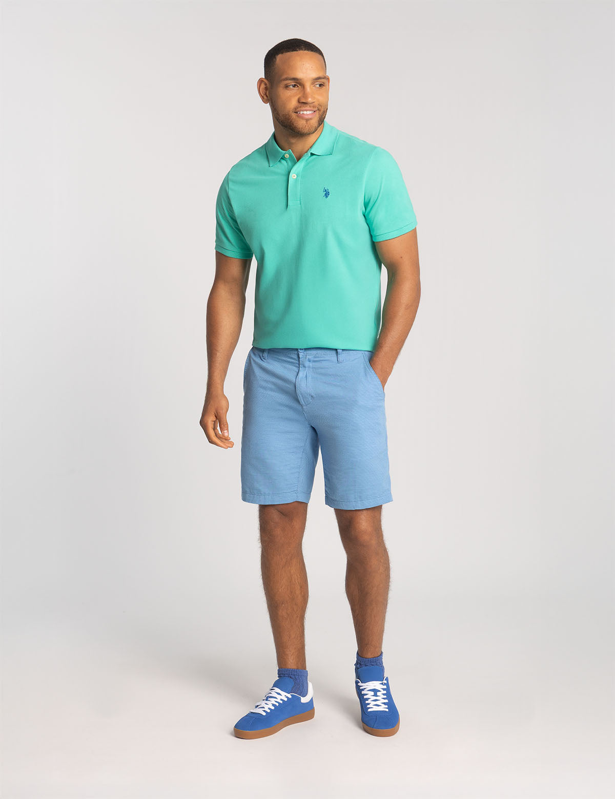 Men's Solid Pique Polo Shirt with Small Logo | Casual Wear