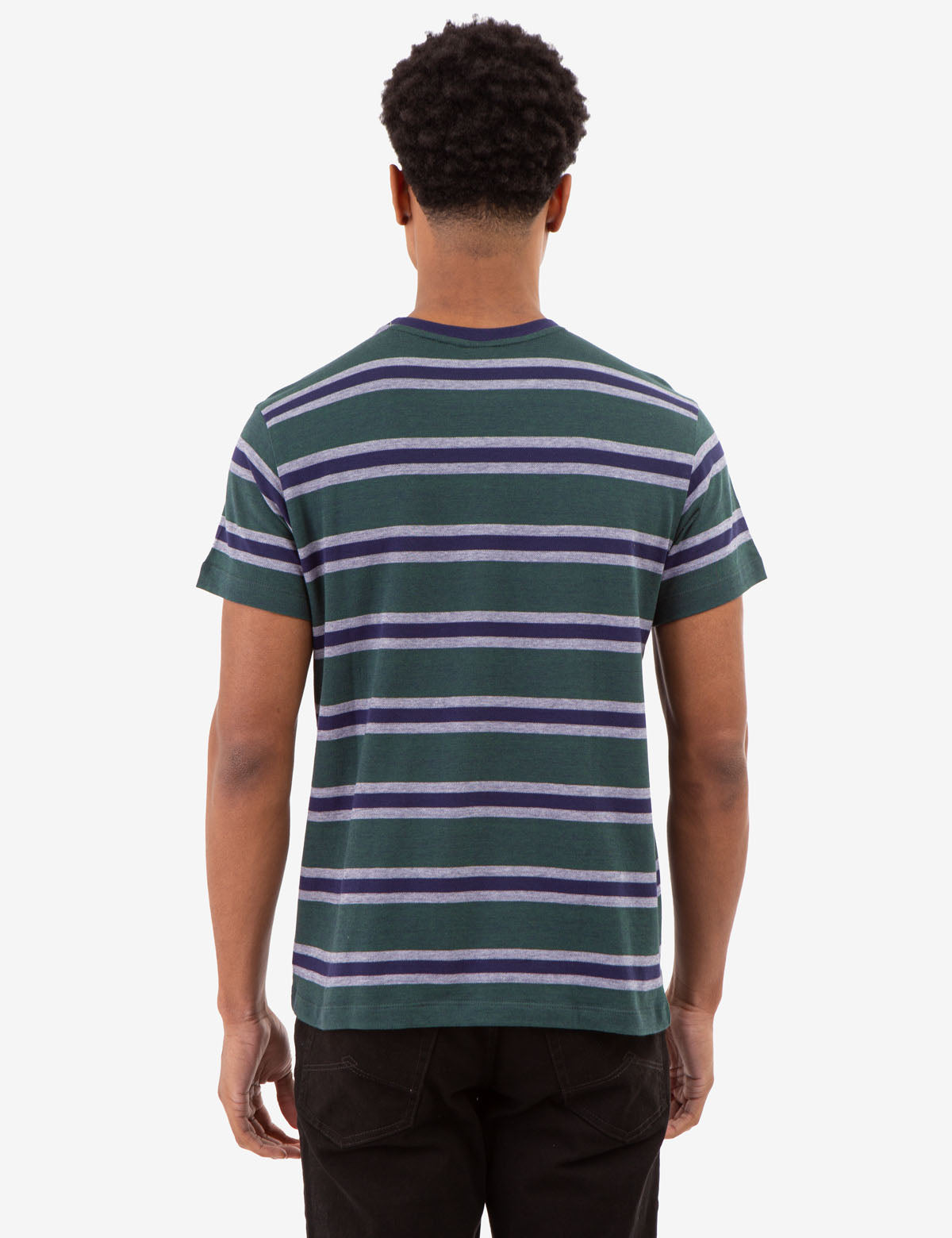 Birdseye Stripe Jersey T-Shirt for Men | Casual Comfort Fit