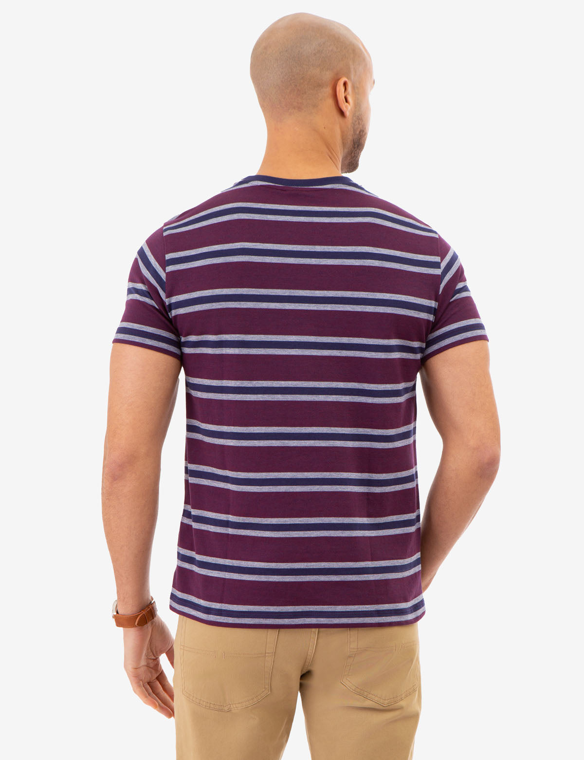 Birdseye Stripe Jersey T-Shirt for Men | Casual Comfort Fit