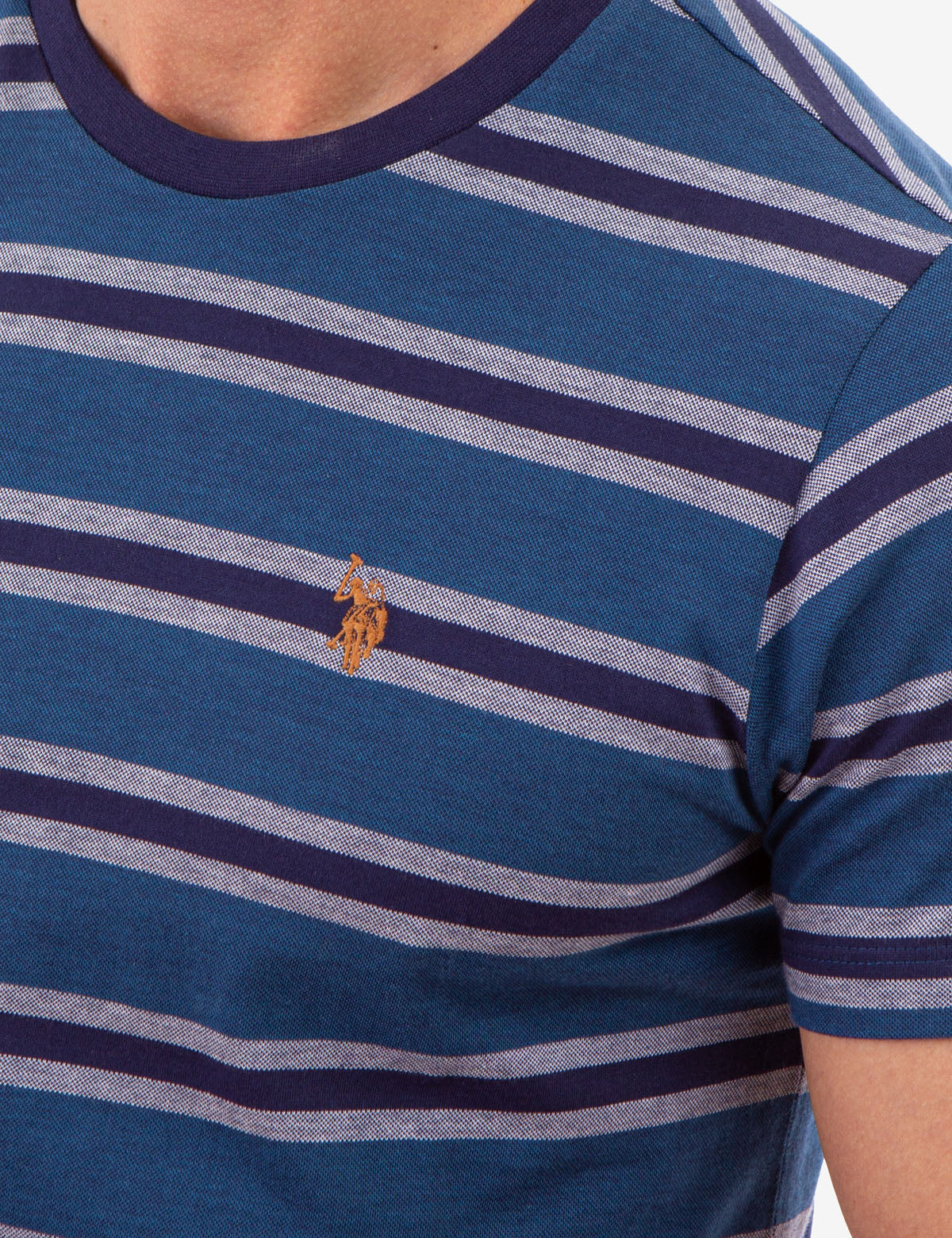 Birdseye Stripe Jersey T-Shirt for Men | Casual Comfort Fit