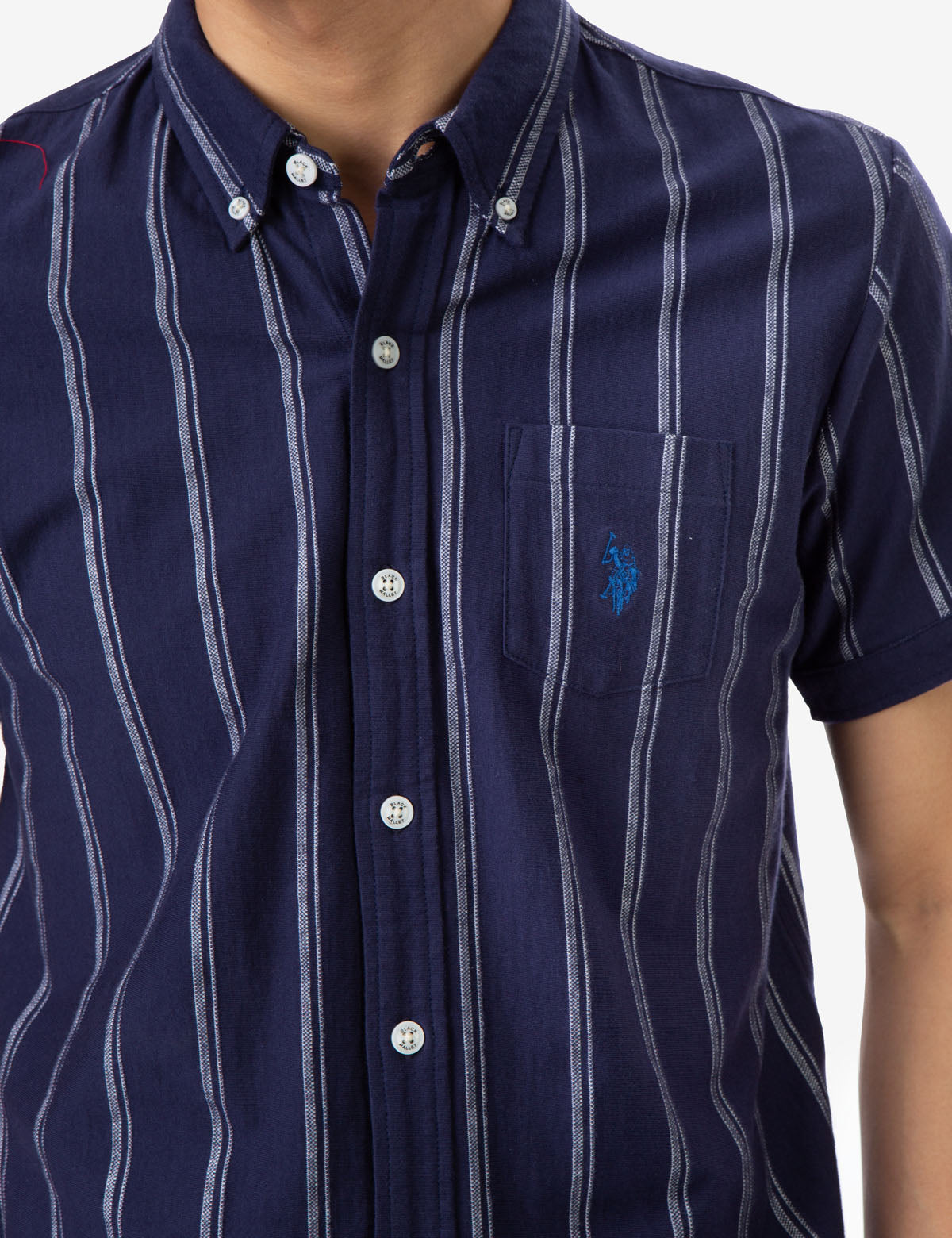 Striped Jersey Shirt with Button Front & Collar | BIRDSEYE
