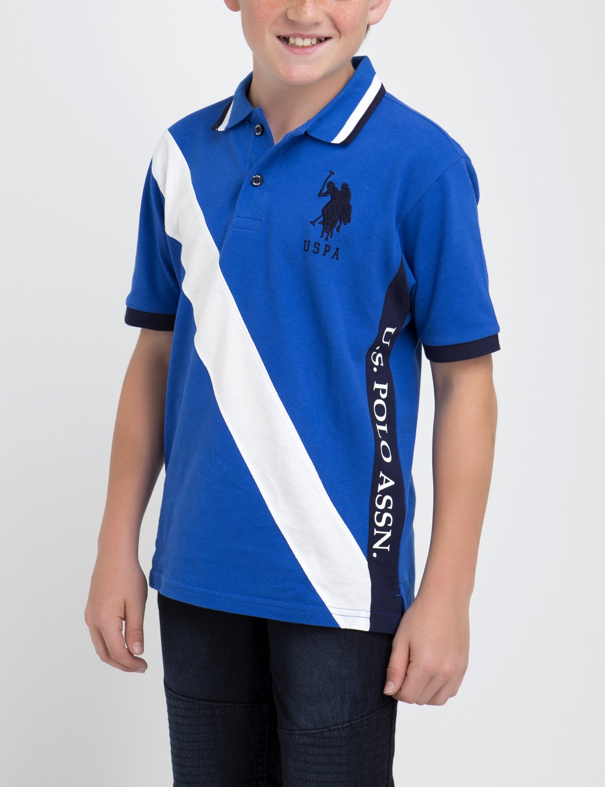 Diagonal Stripe Polo Shirt for Boys | U.S. Polo Assn.