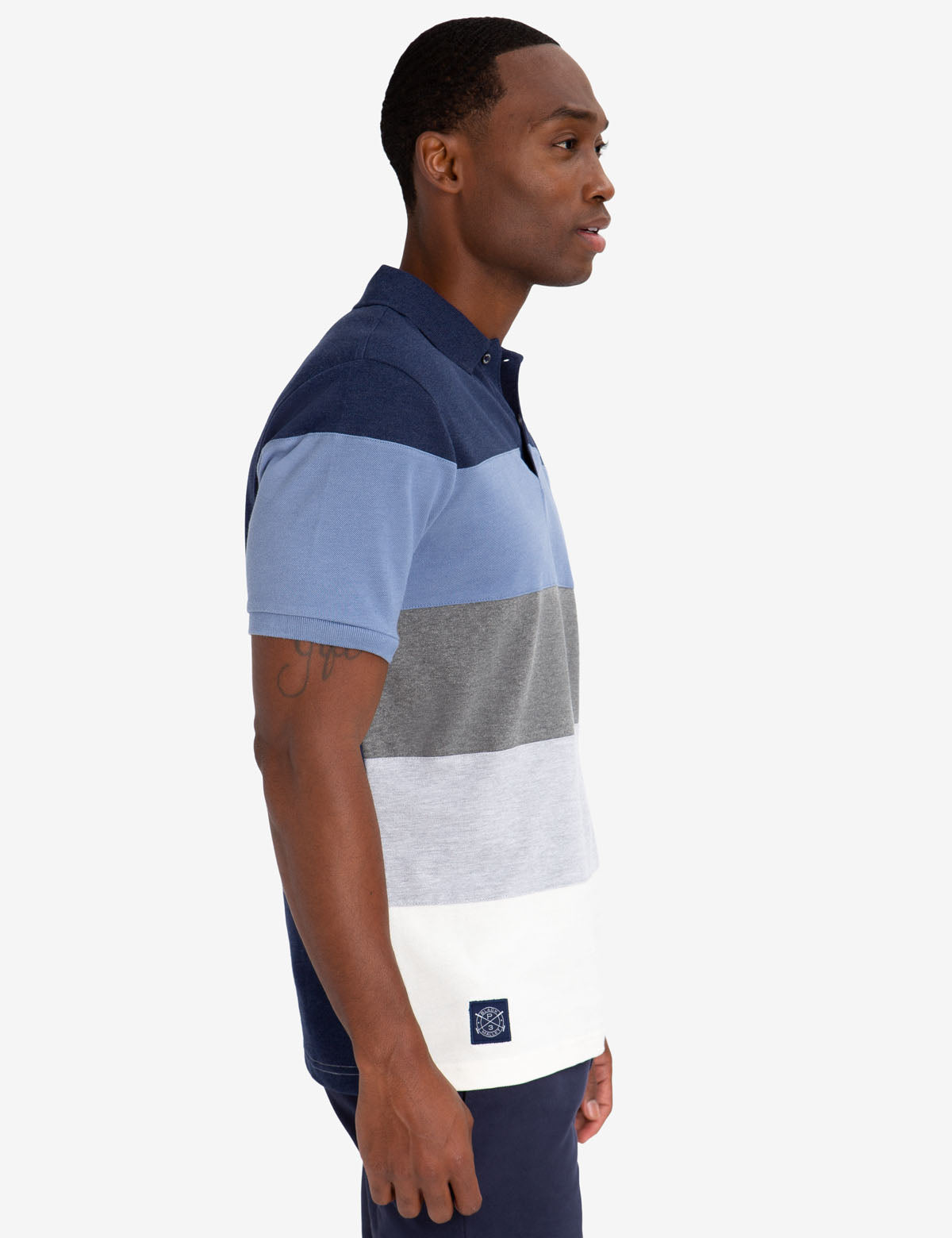 Classic Fit Colorblock Polo Shirt | Black Mallet