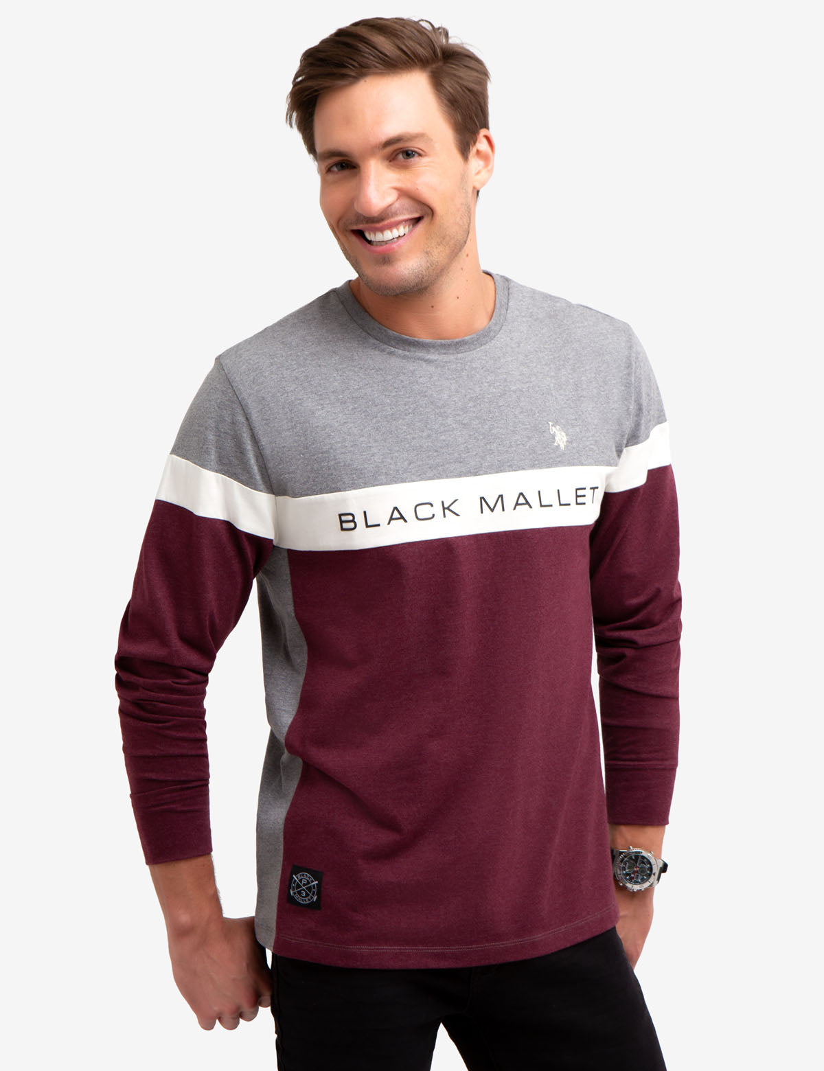 Black Mallet Long Sleeve Shirt | Cotton-Polyester Blend
