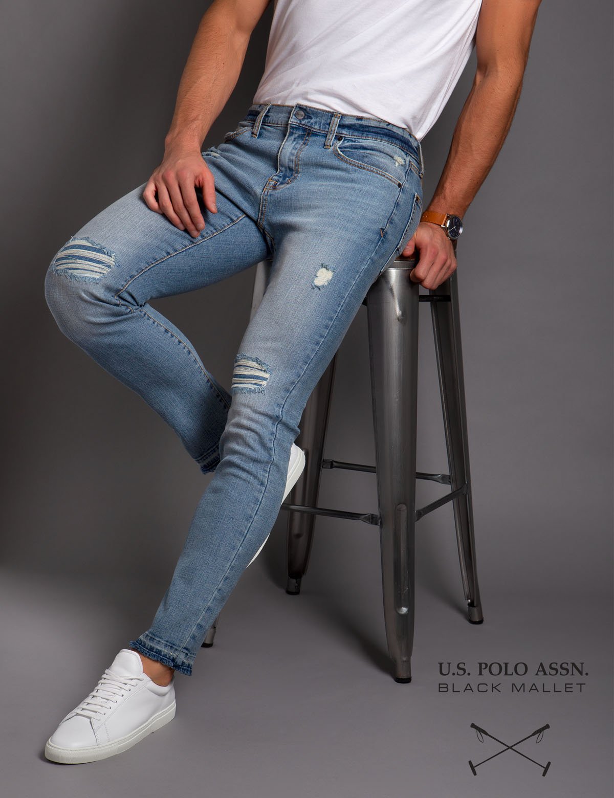 Black Skinny Fit Denim Jeans | Mallet