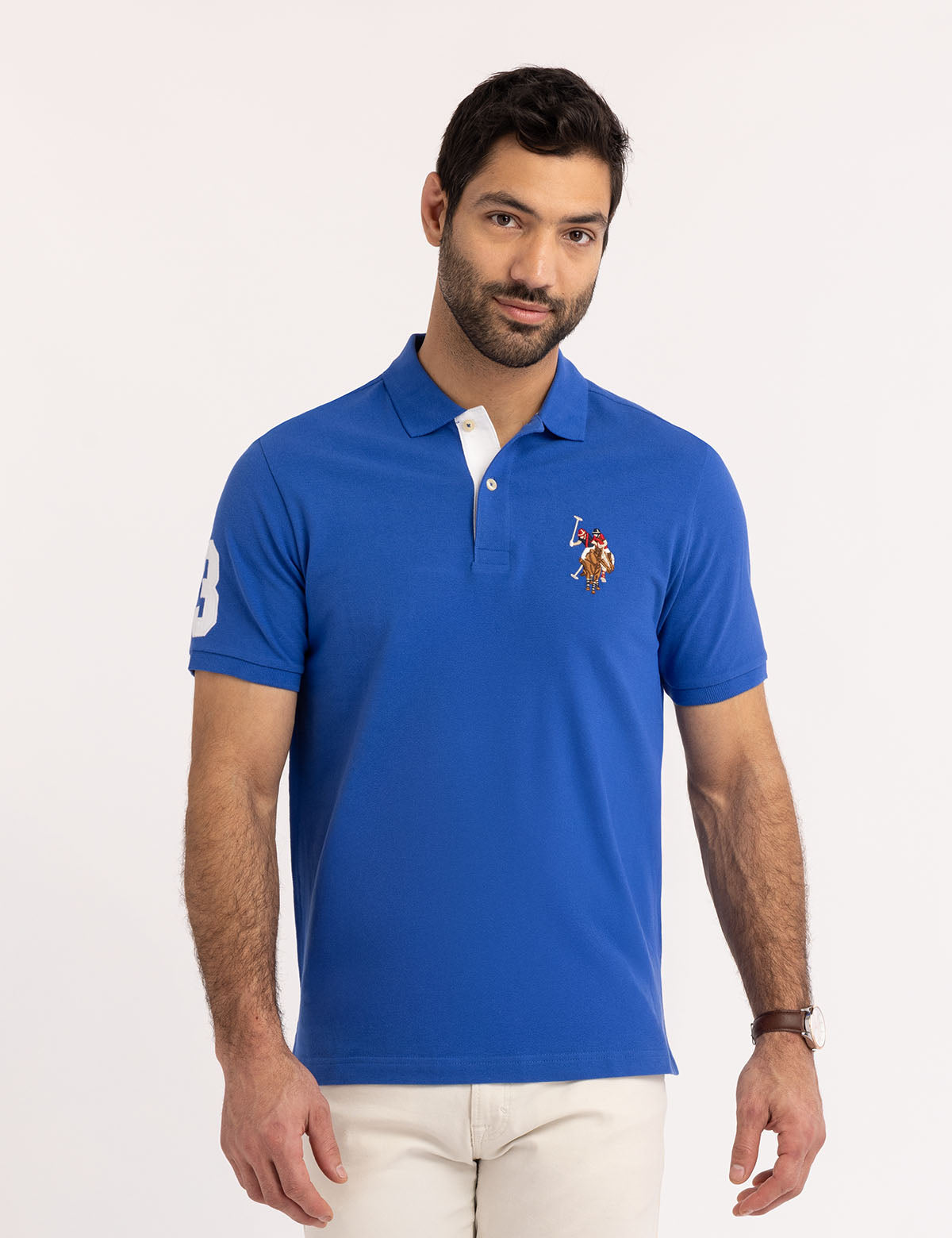 Big Logo Polo Shirt for Men | 100% Cotton & Embroidered Design