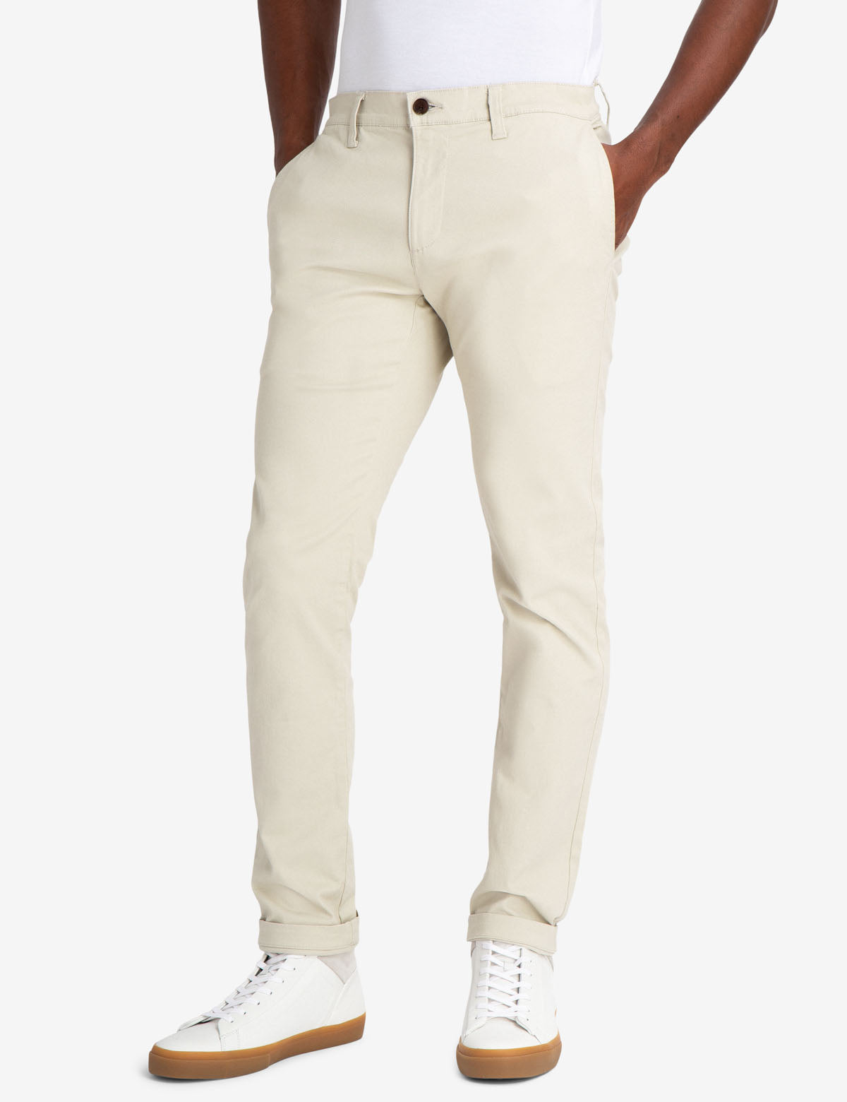 Skinny Stretch Twill Chinos for Men | Black Mallet Collection