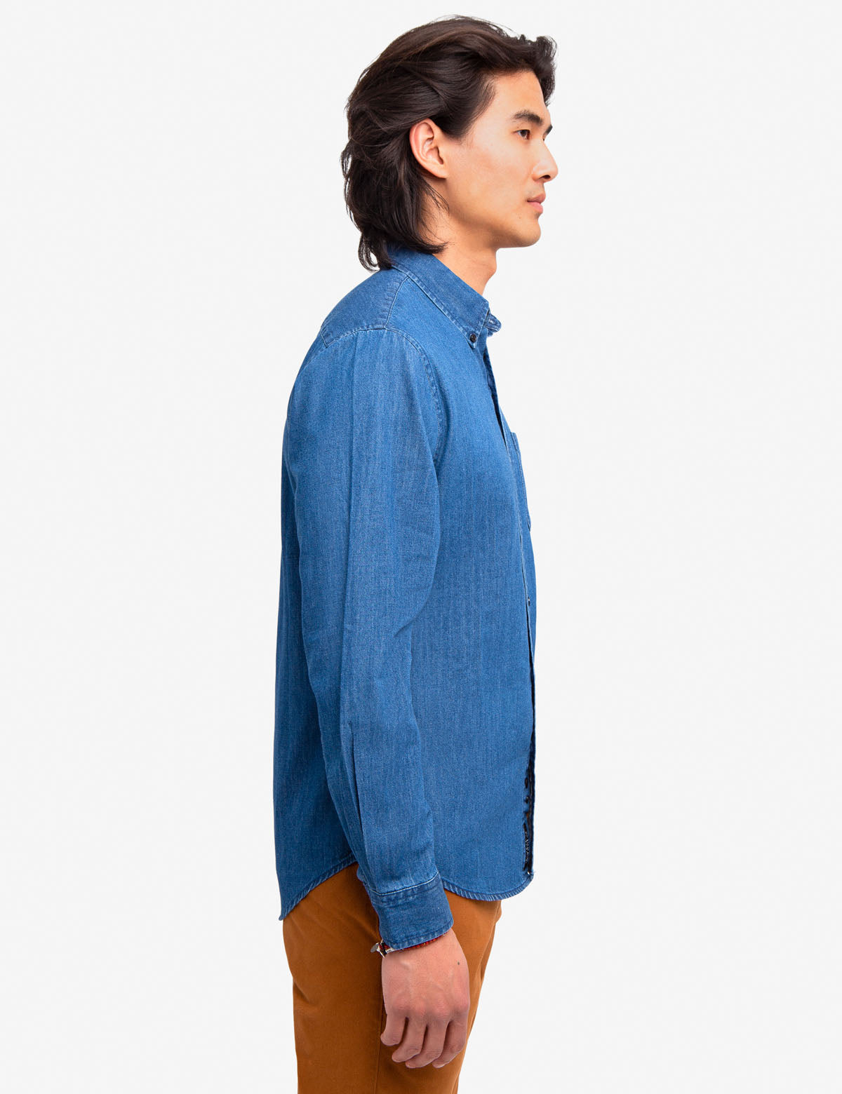 Slim Fit Denim Shirt for Men | Black Mallet Cotton Button-Up