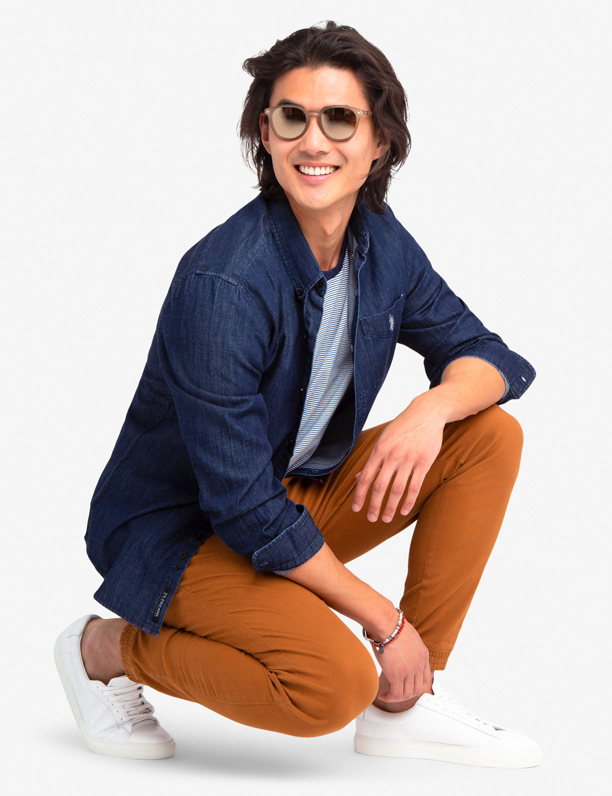 Slim Fit Denim Shirt for Men | Black Mallet Cotton Button-Up