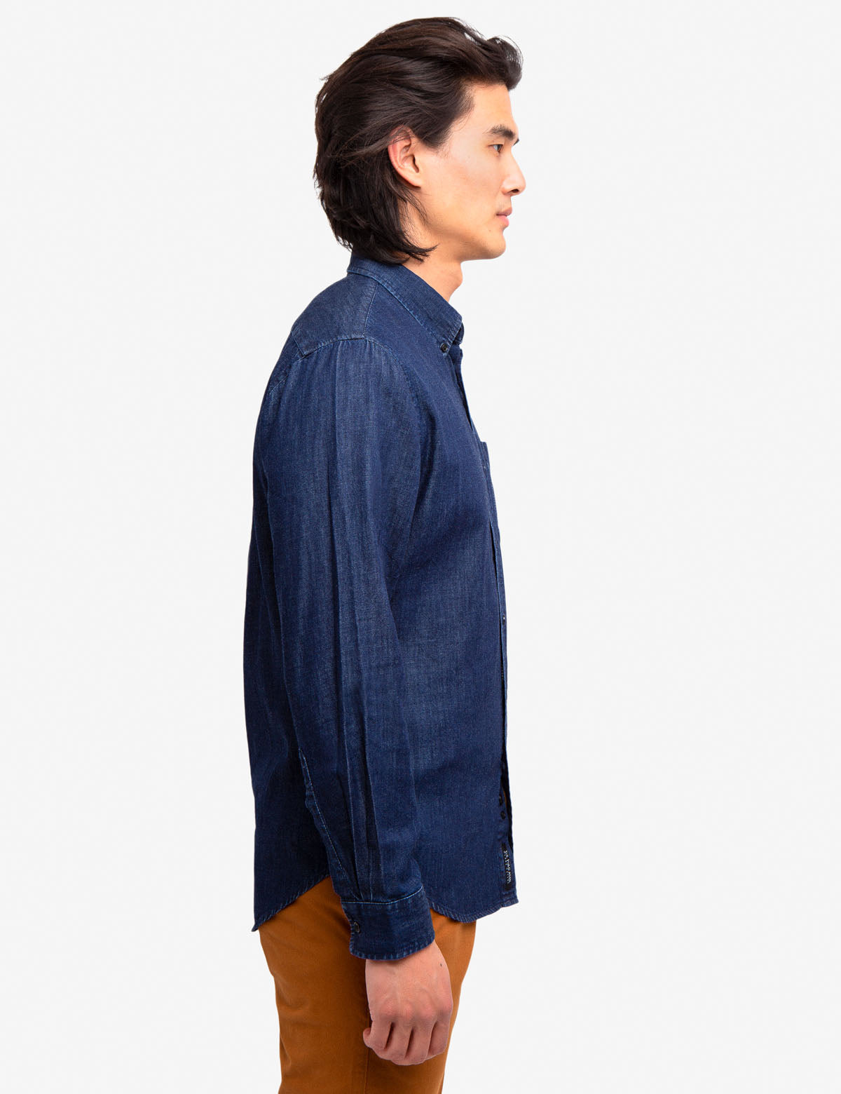 Slim Fit Denim Shirt for Men | Black Mallet Cotton Button-Up