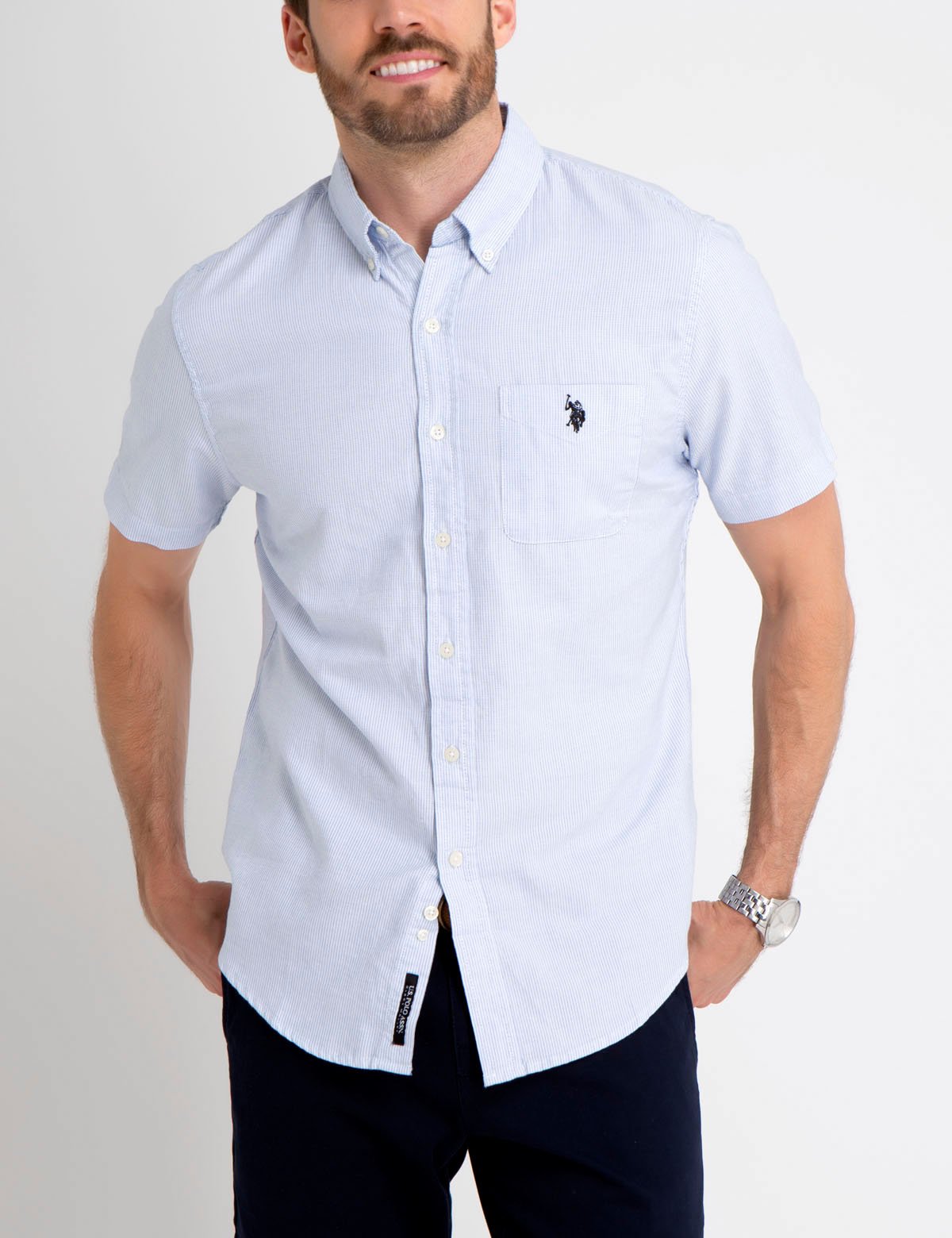 Black Slim Fit Cotton Shirt | Mallet