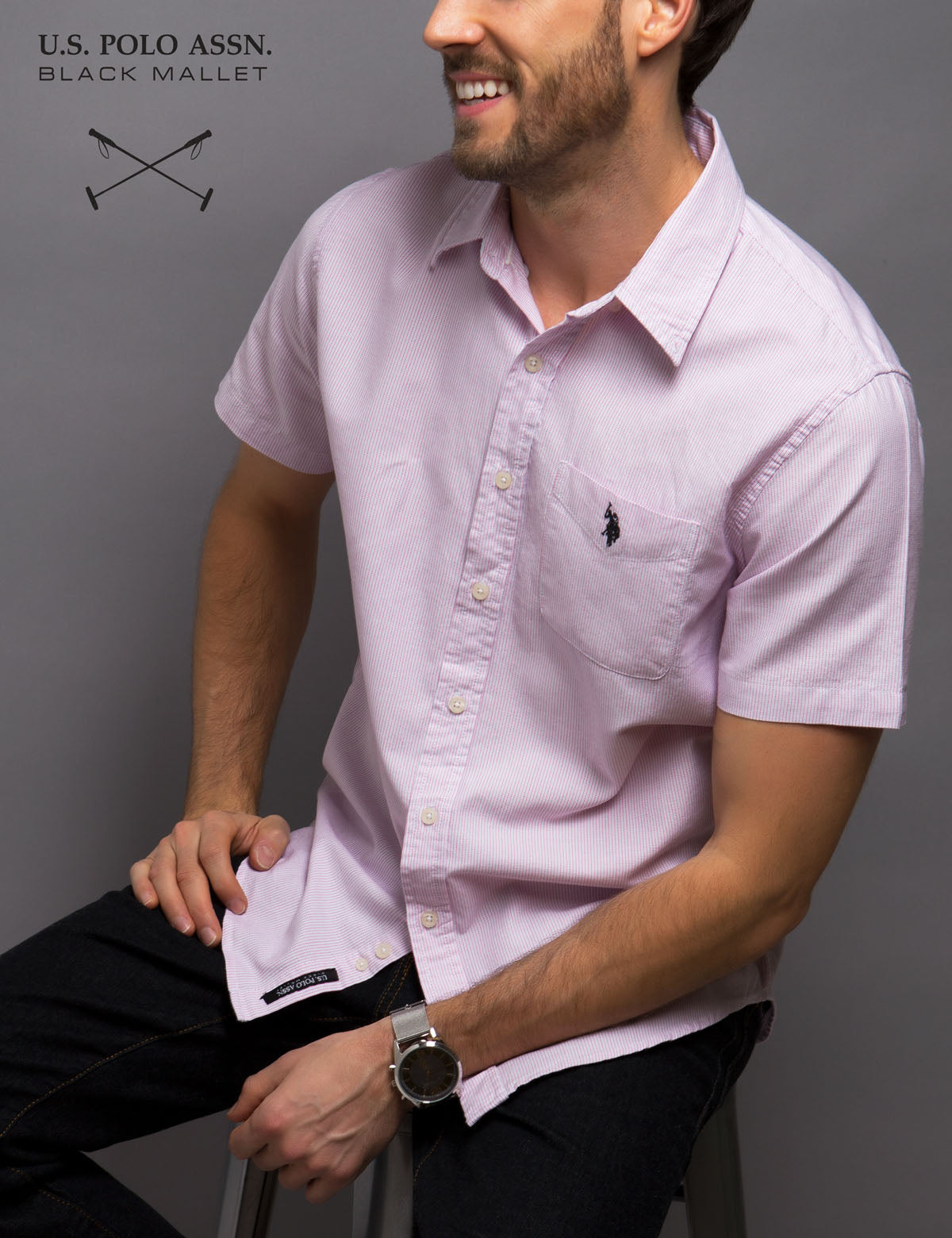 Black Slim Fit Cotton Shirt | Mallet