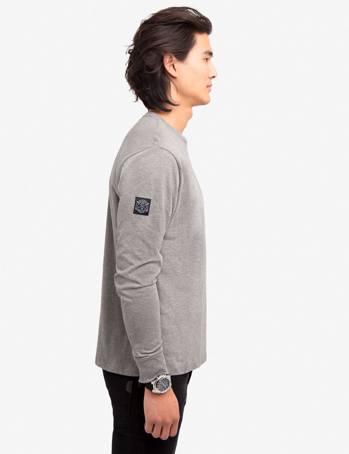 Black Mallet Vertical Watermark Long Sleeve Shirt | U.S. Polo Assn.