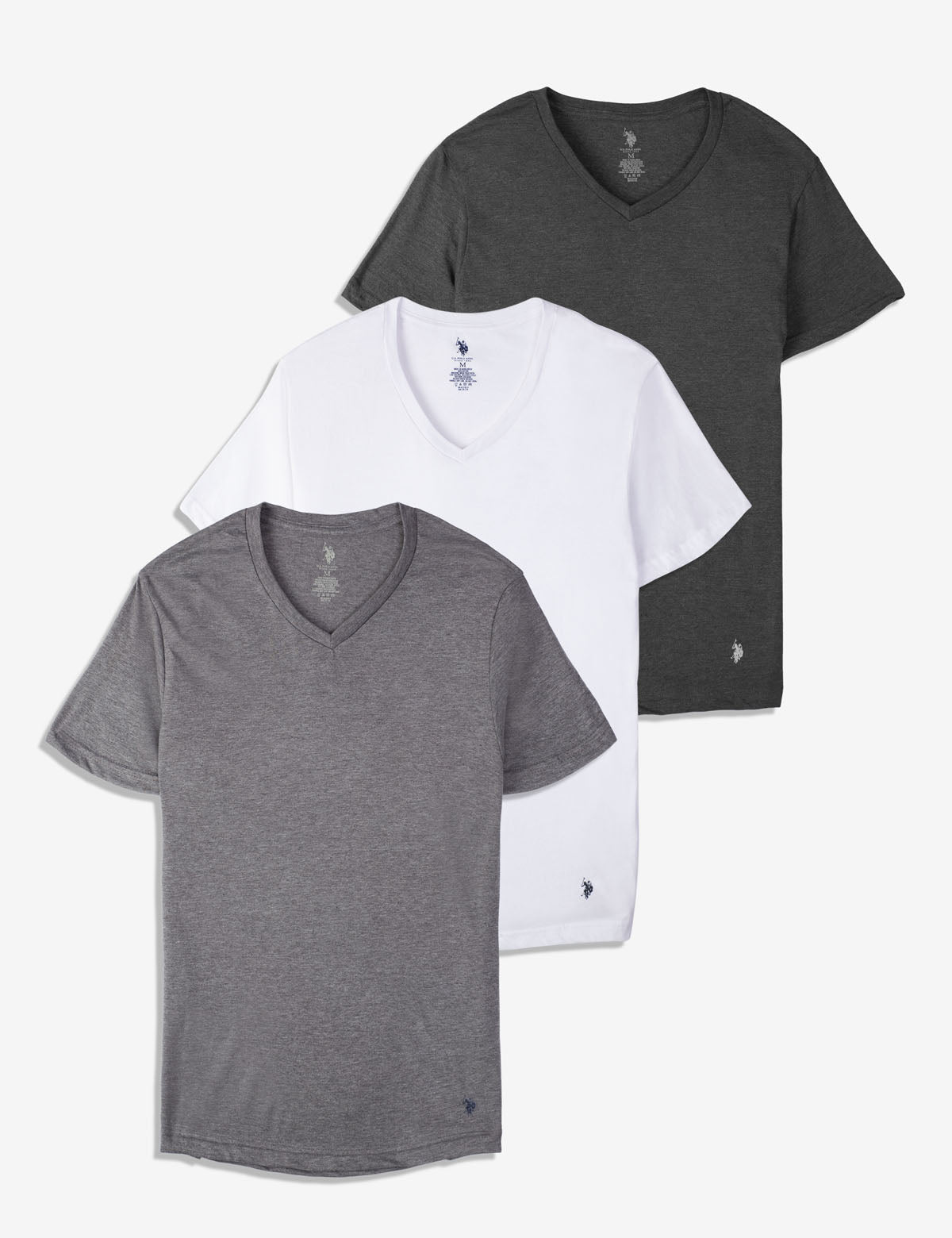 3-Pack V-Neck Cotton Blend T-Shirts | Blue Collection