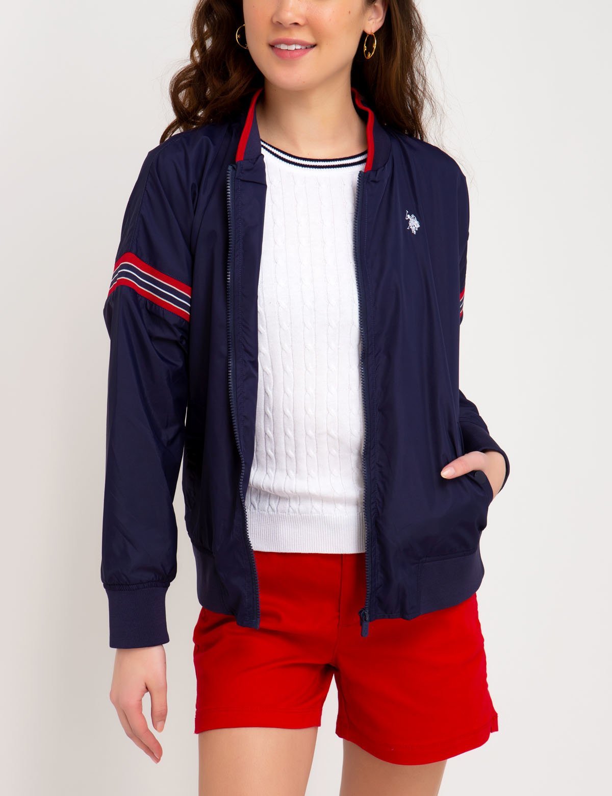 Men's Bomber Jacket with Embroidered Logo | Machine Washable