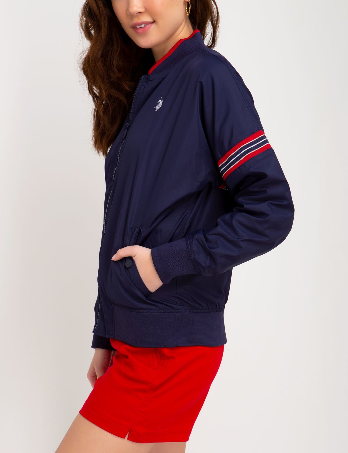Men's Bomber Jacket with Embroidered Logo | Machine Washable